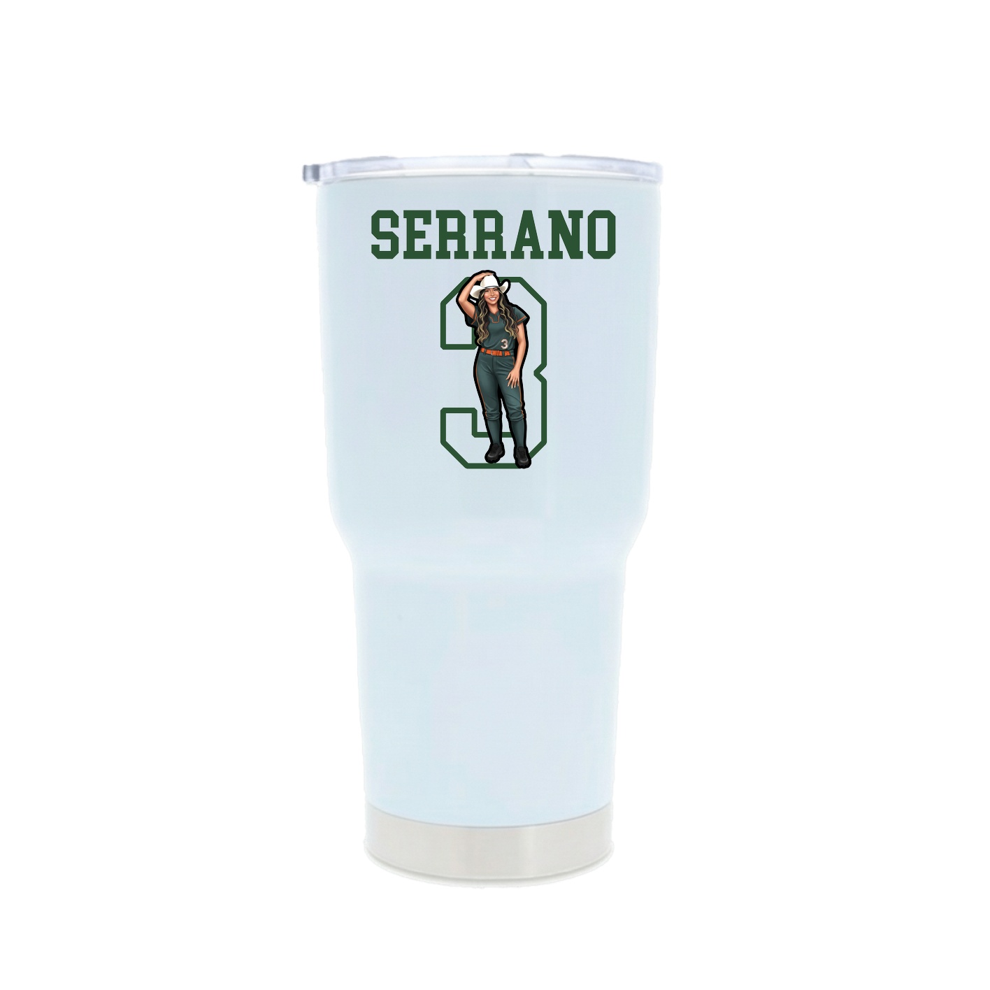 30oz Stainless Steel Tumbler — Shirsey in White