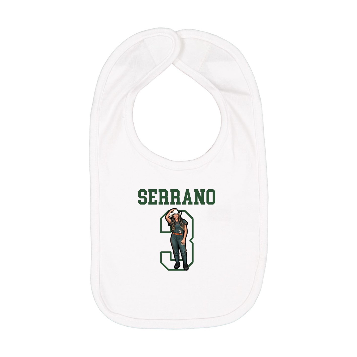 Infant Bib — Shirsey in White