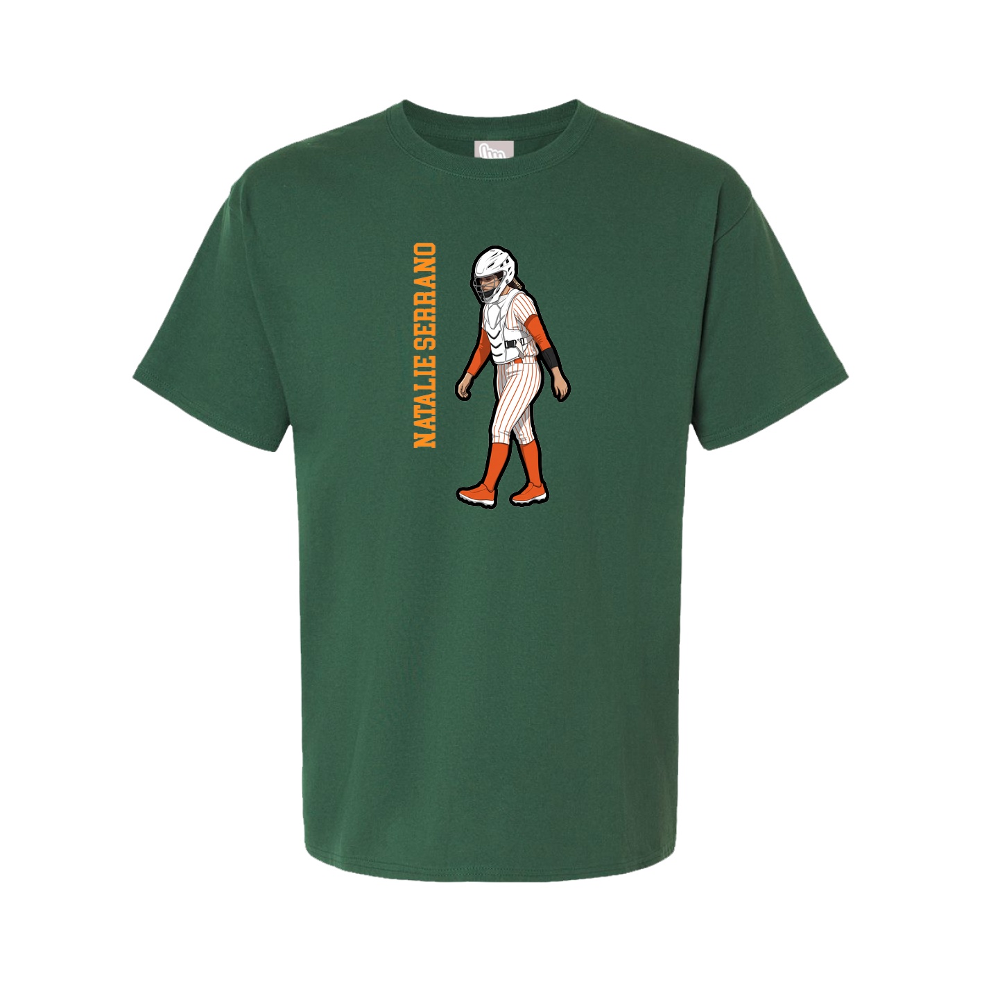 Tee — Name Vertical in Green