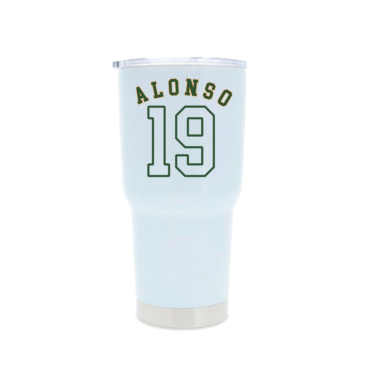 30oz Stainless Steel Tumbler — Shirsey Arch in White