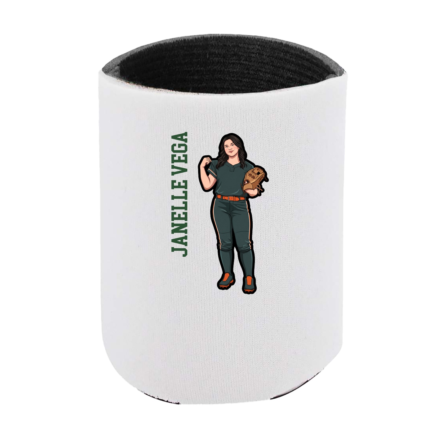 Can Holder — Name Vertical in White