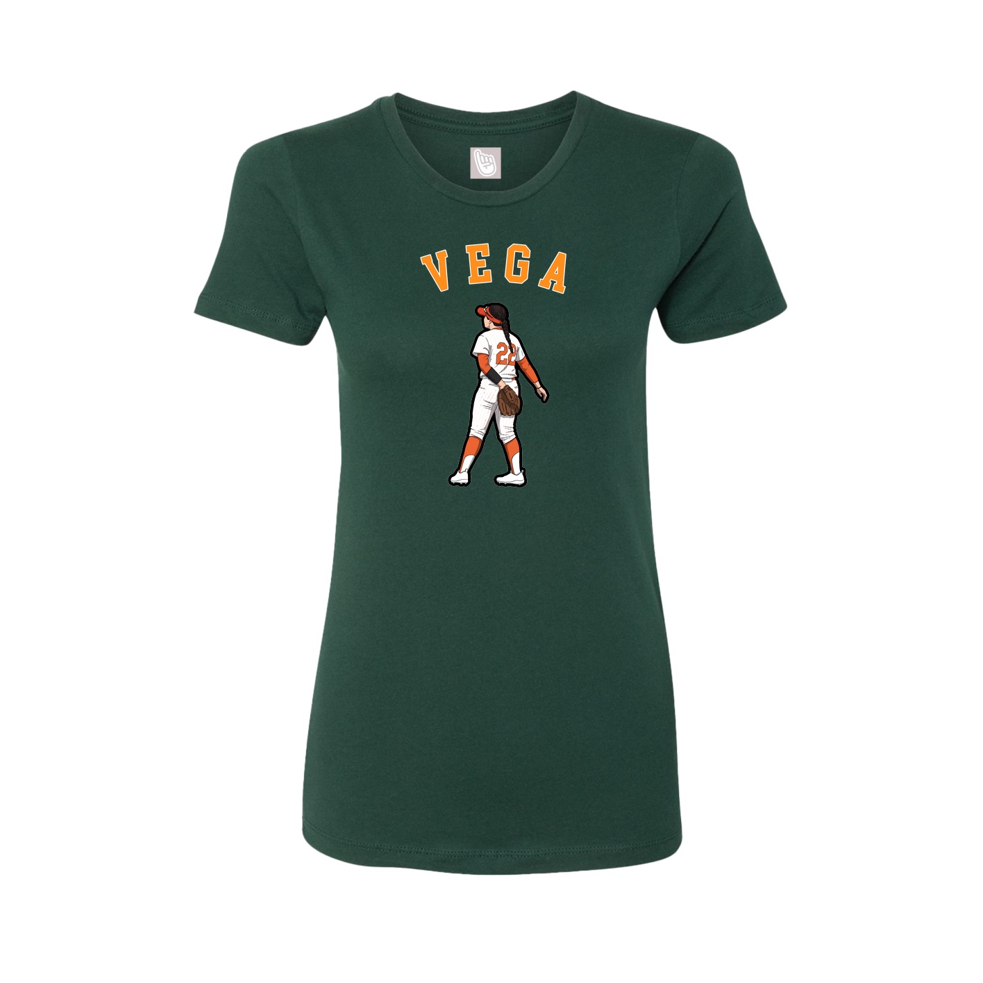 Fitted Women's Tee — Shirsey Arch in Green