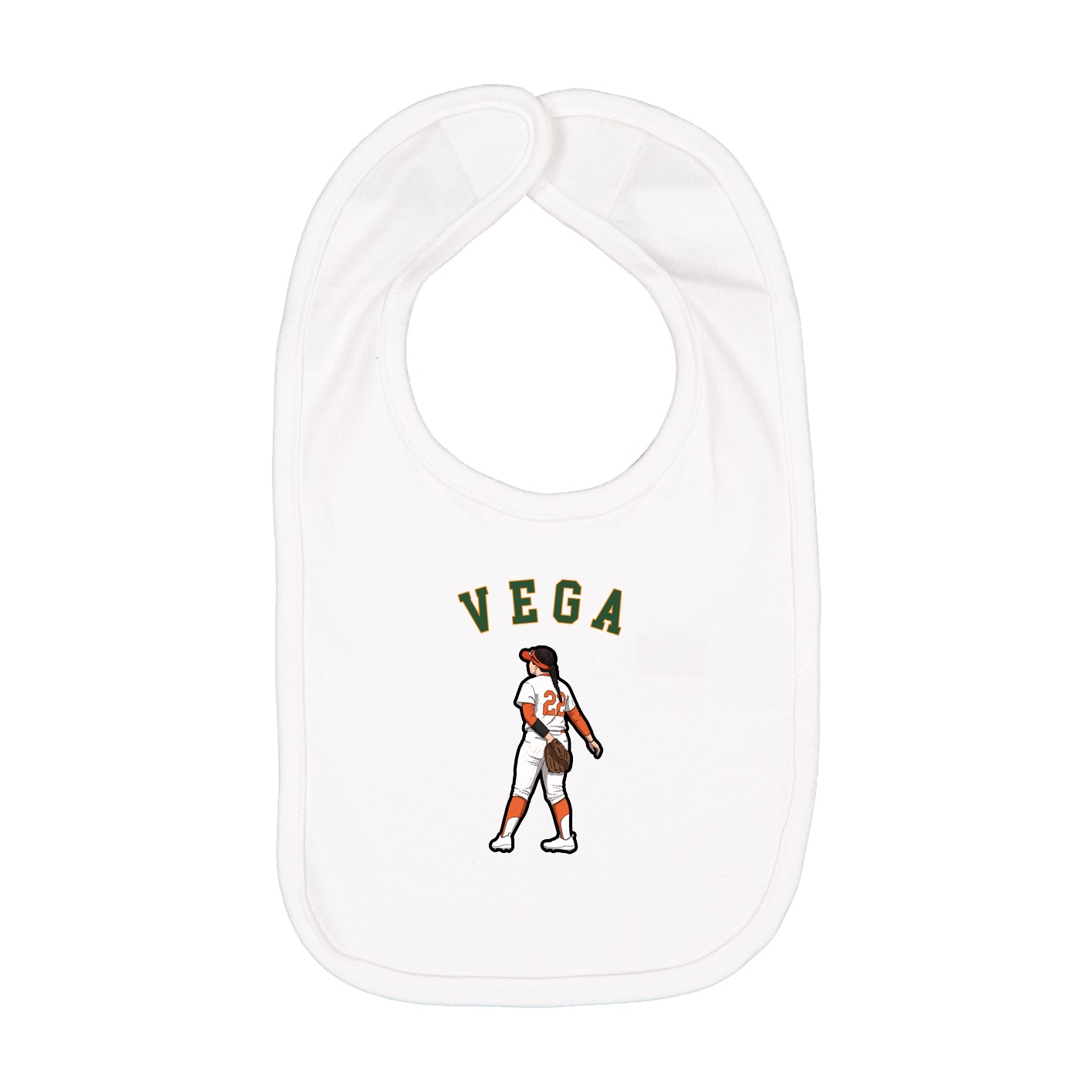 Infant Bib — Shirsey Arch in White
