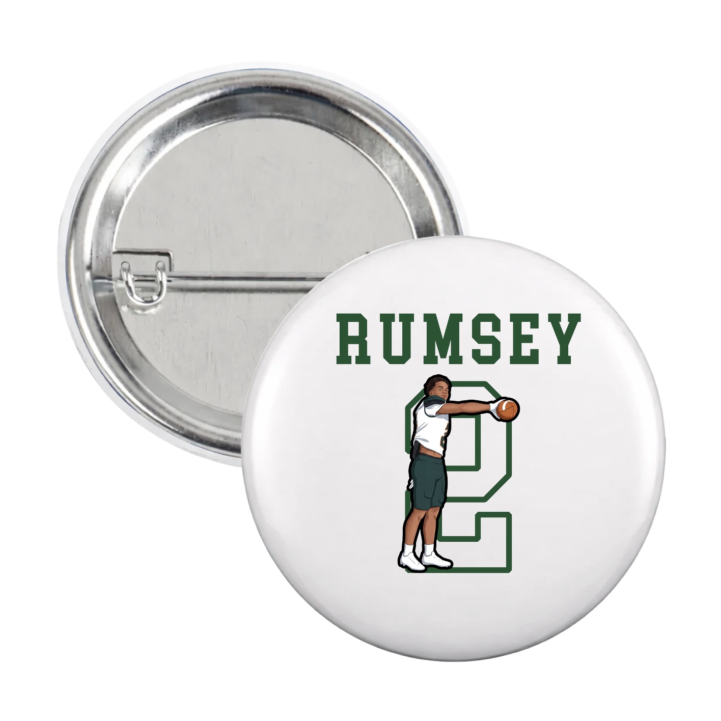 Game Day Button — Shirsey in White