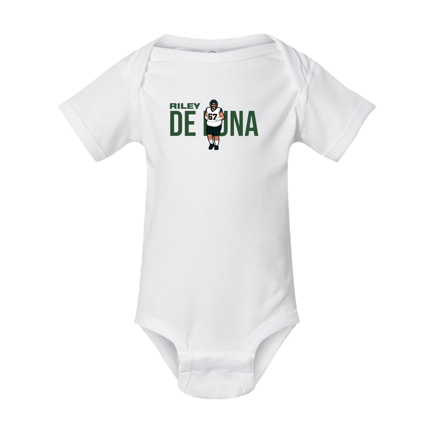 Baby Onesie — Player Name in White