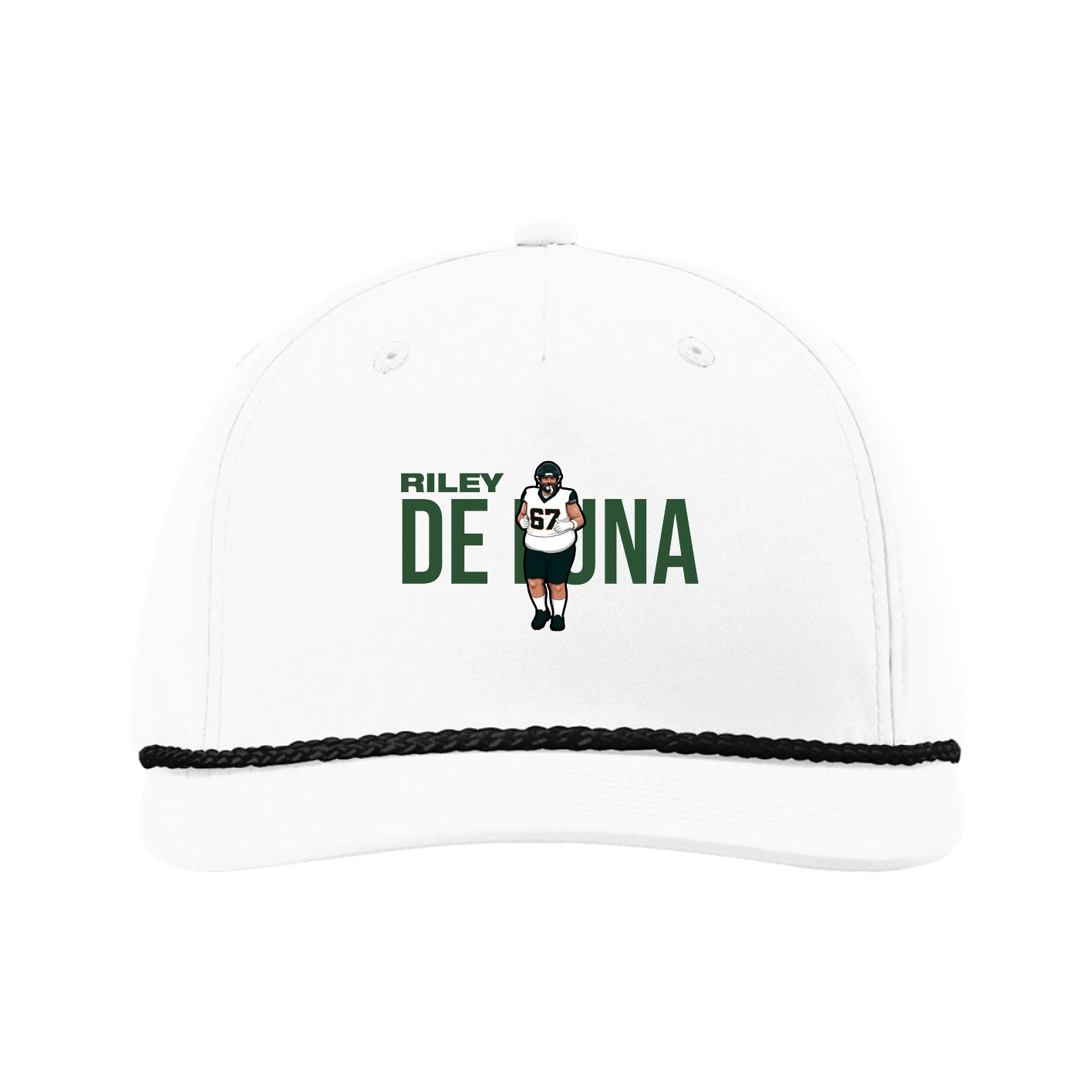 Five-Panel Classic Rope Cap — Player Name in White