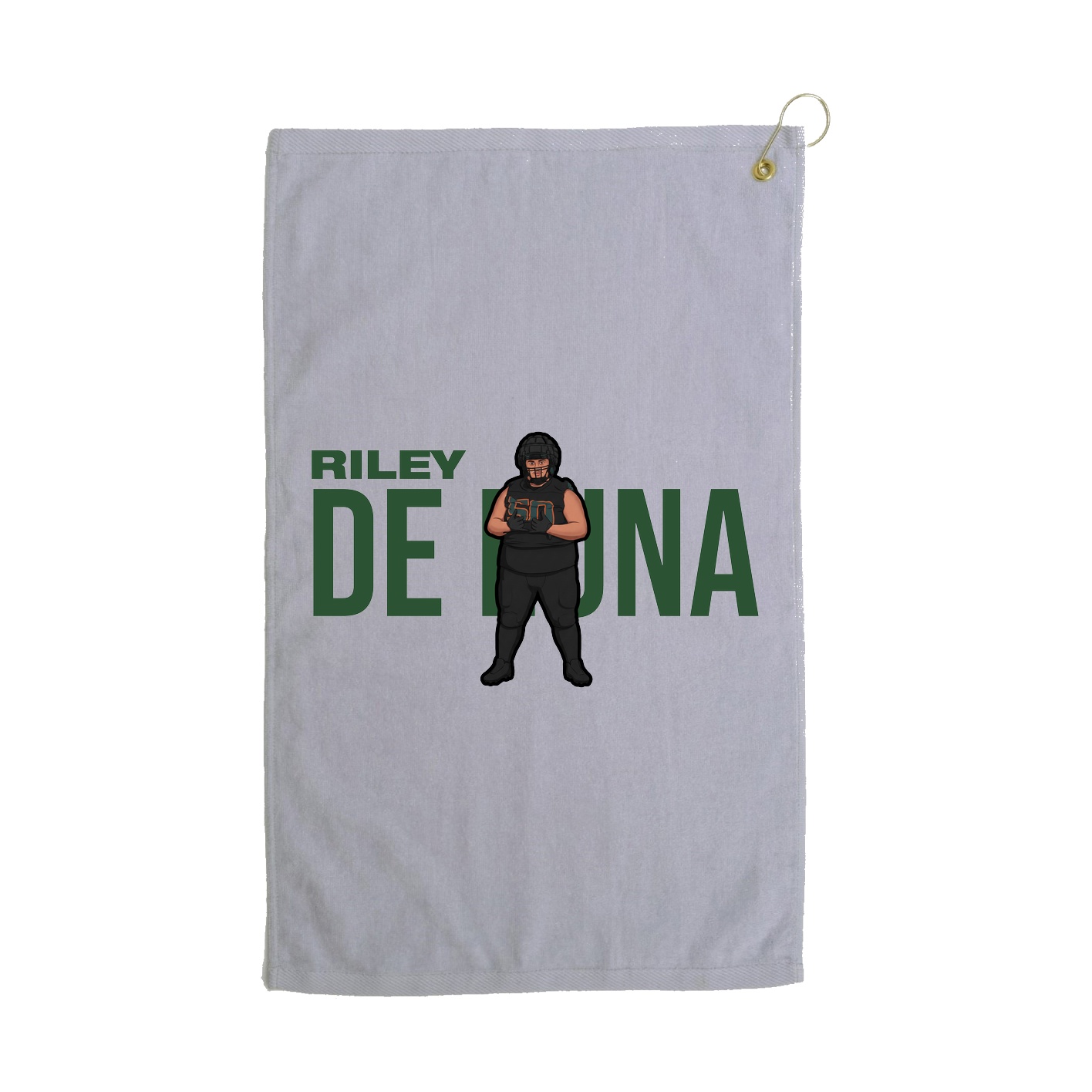 Golf Towel — Player Name in Grey