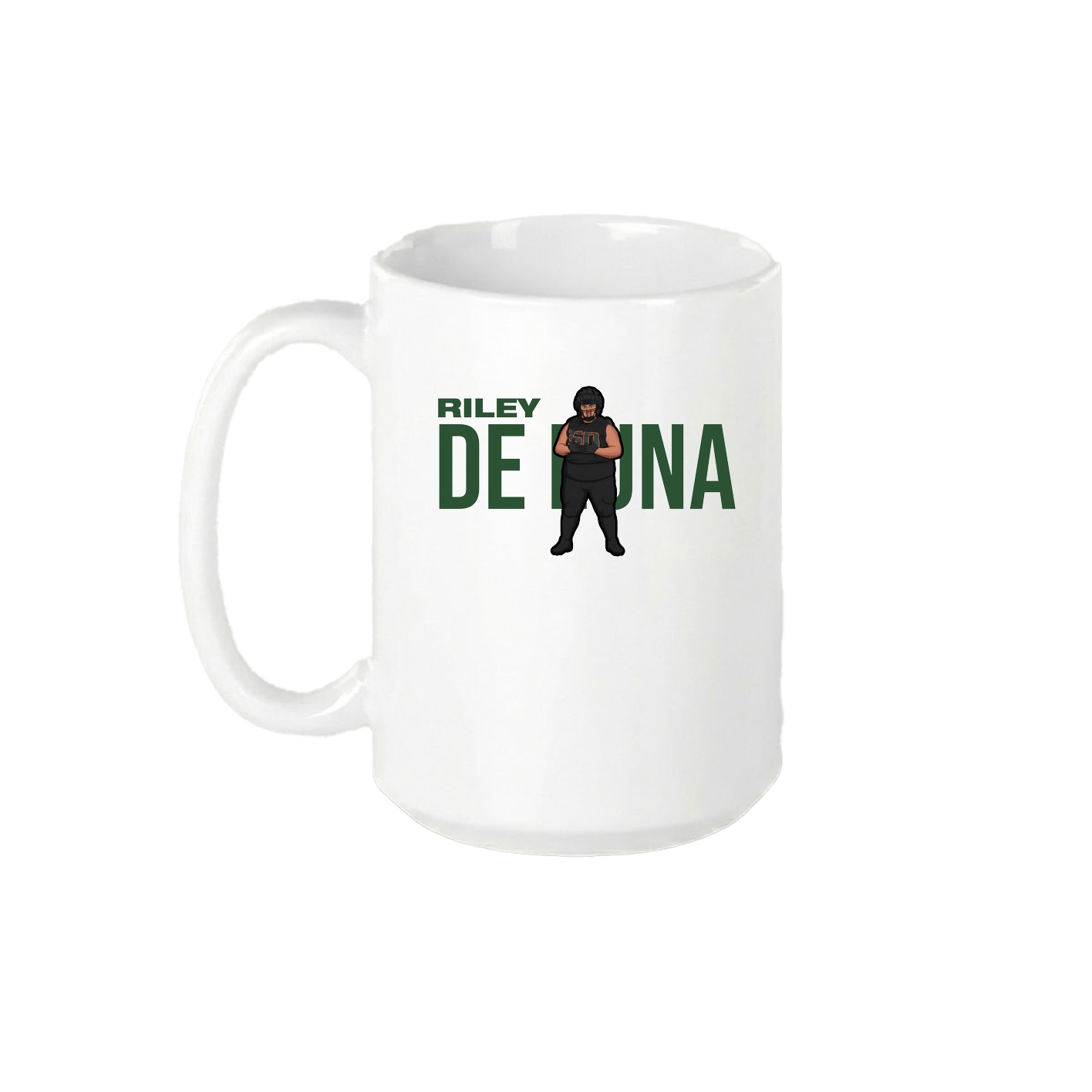 15oz Coffee Mug — Player Name in White