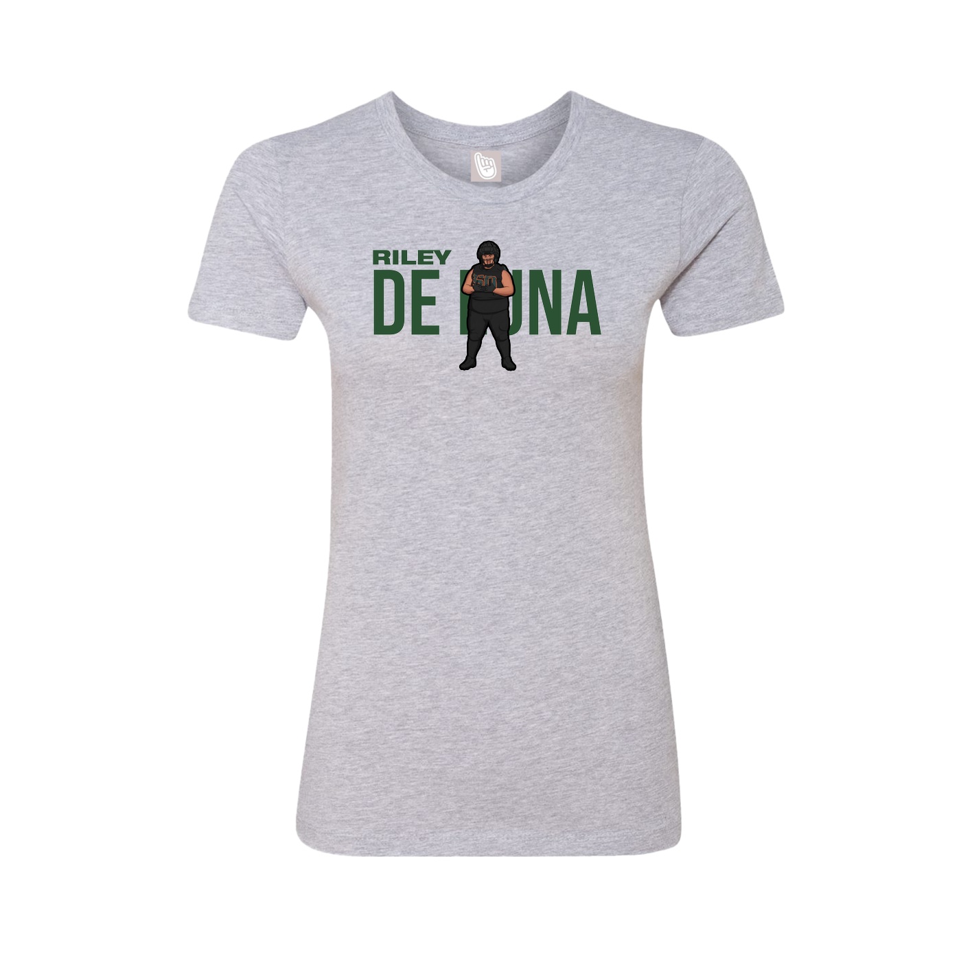 Fitted Women's Tee — Player Name in Grey