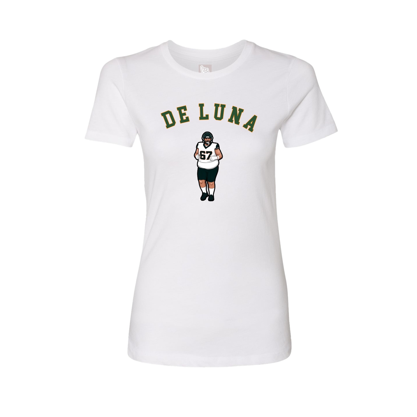 Fitted Women's Tee — Shirsey Arch in White