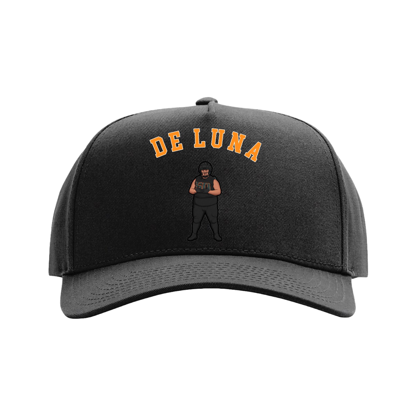Full Fabric Five-Panel Champ Cap — Shirsey Arch in Black