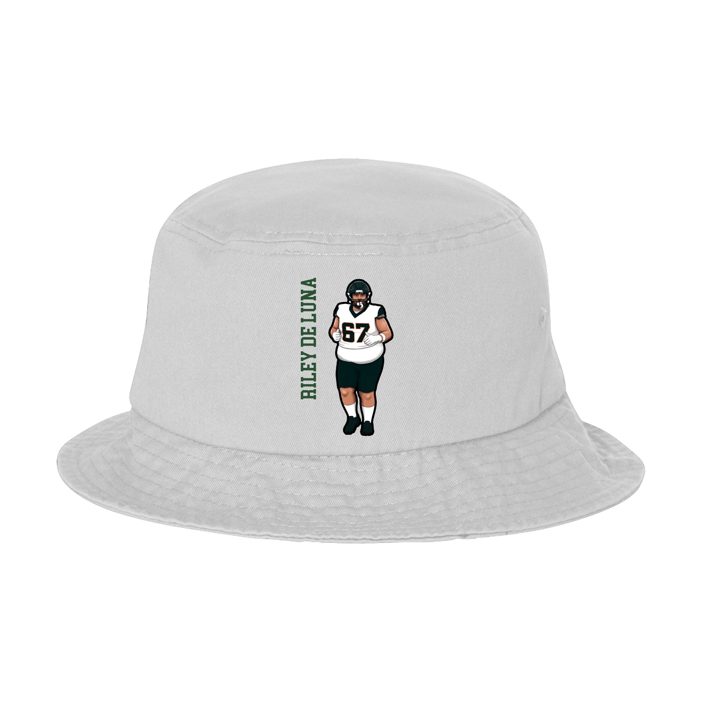 Bucket Cap — Name Vertical in White