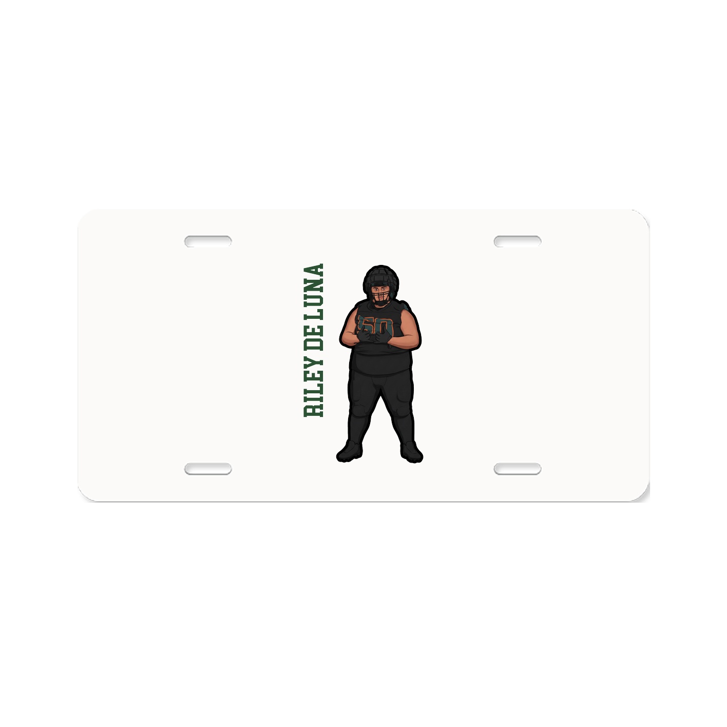 License Plate — Name Vertical in Classic