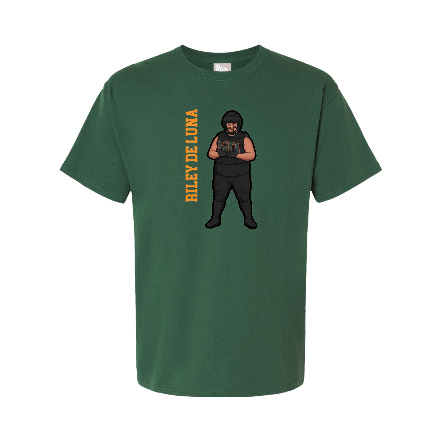 Youth Tee — Name Vertical in Green
