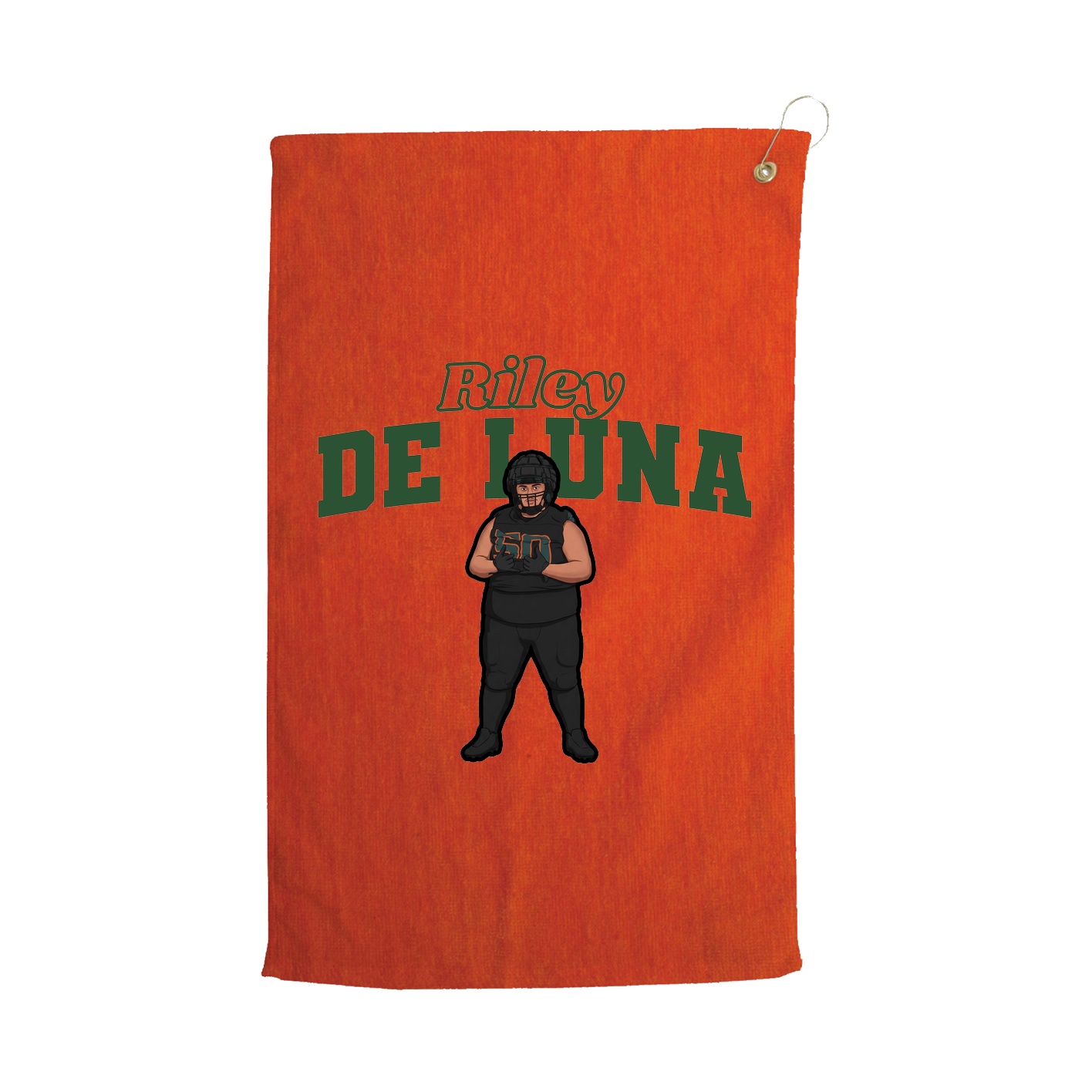 Golf Towel — Name Arch in Orange