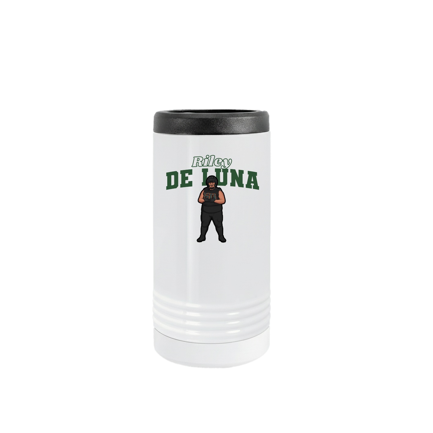 Slim Beverage Holder — Name Arch in White
