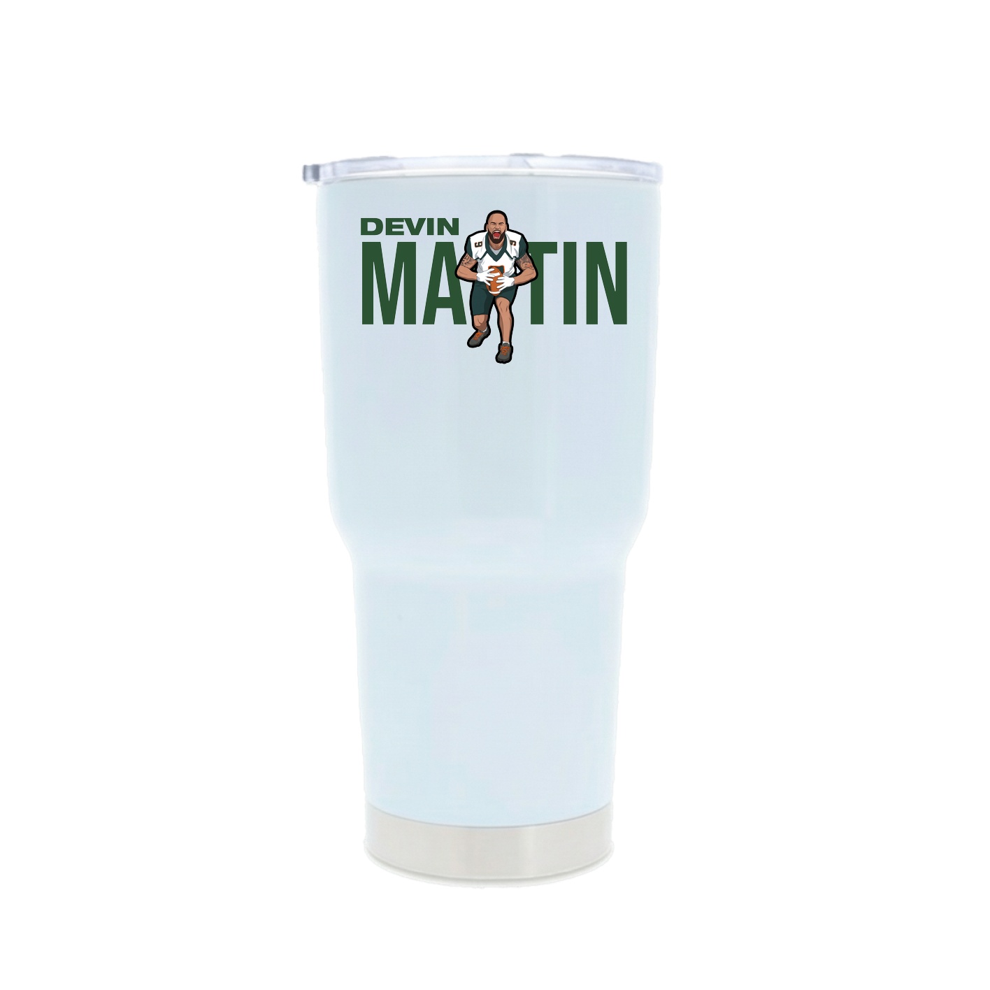 30oz Stainless Steel Tumbler — Player Name in White