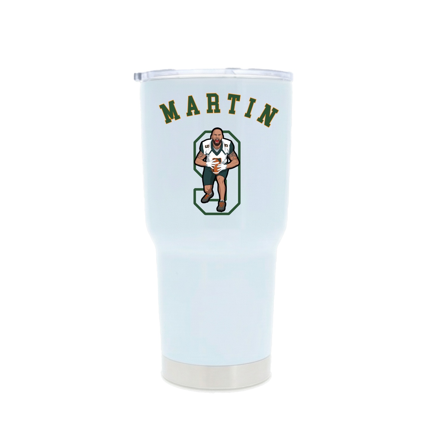 30oz Stainless Steel Tumbler — Shirsey Arch in White