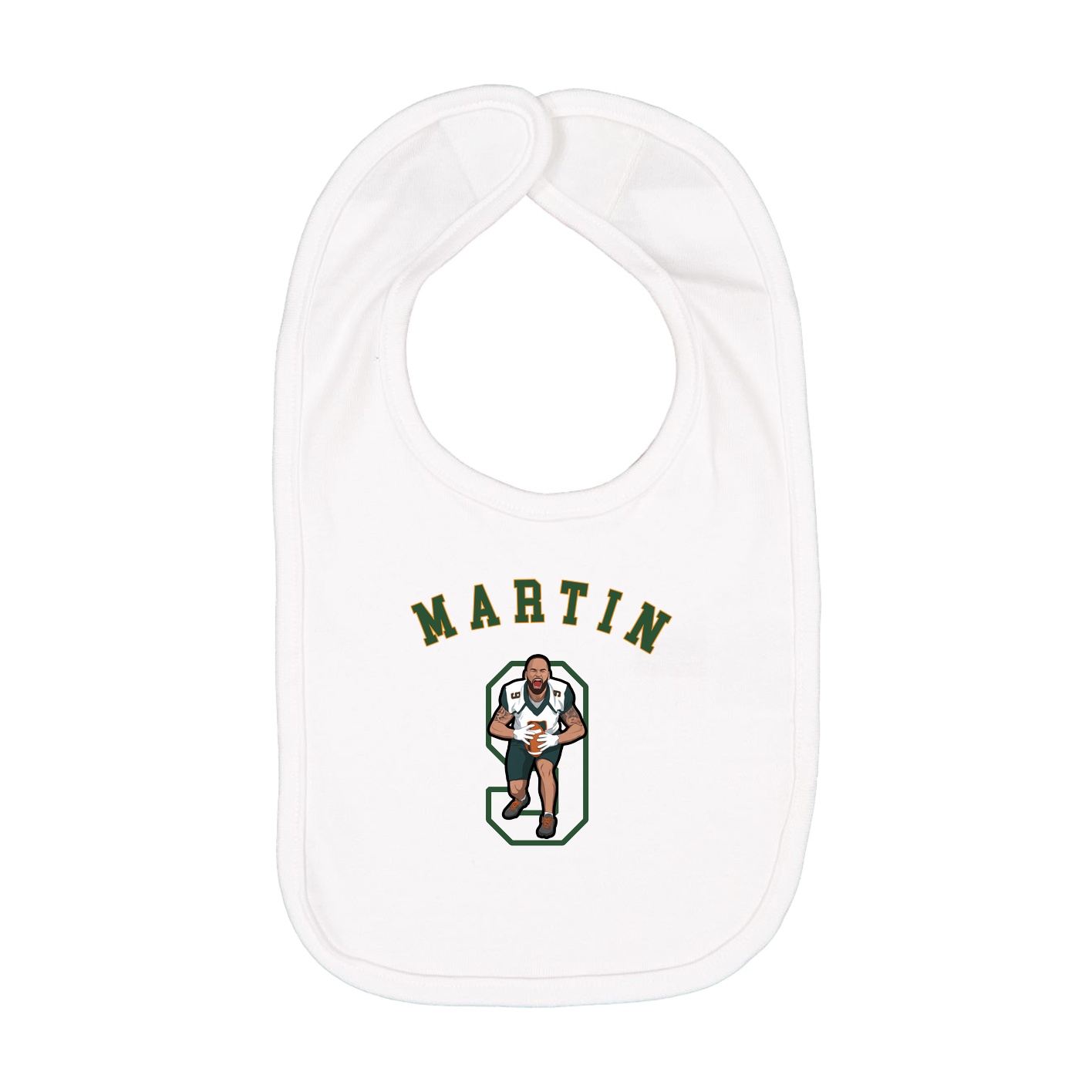 Infant Bib — Shirsey Arch in White