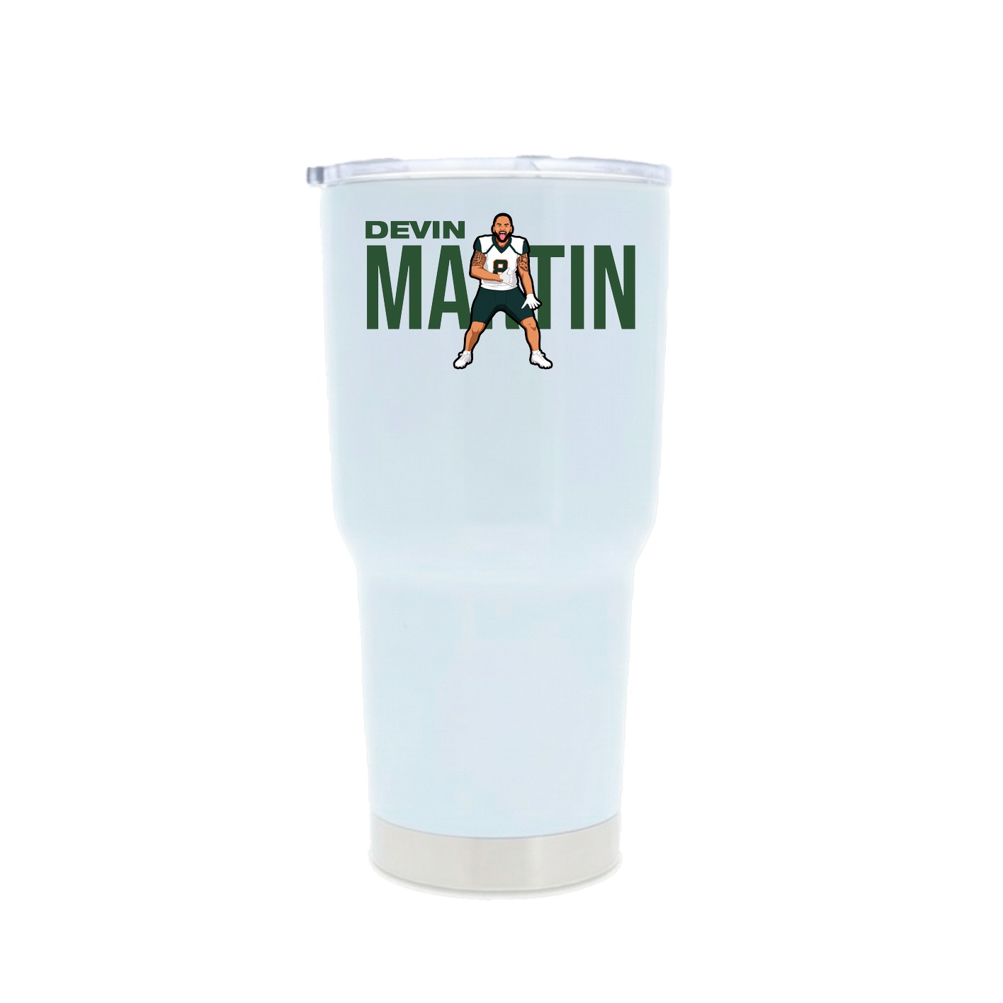 30oz Stainless Steel Tumbler — Player Name in White