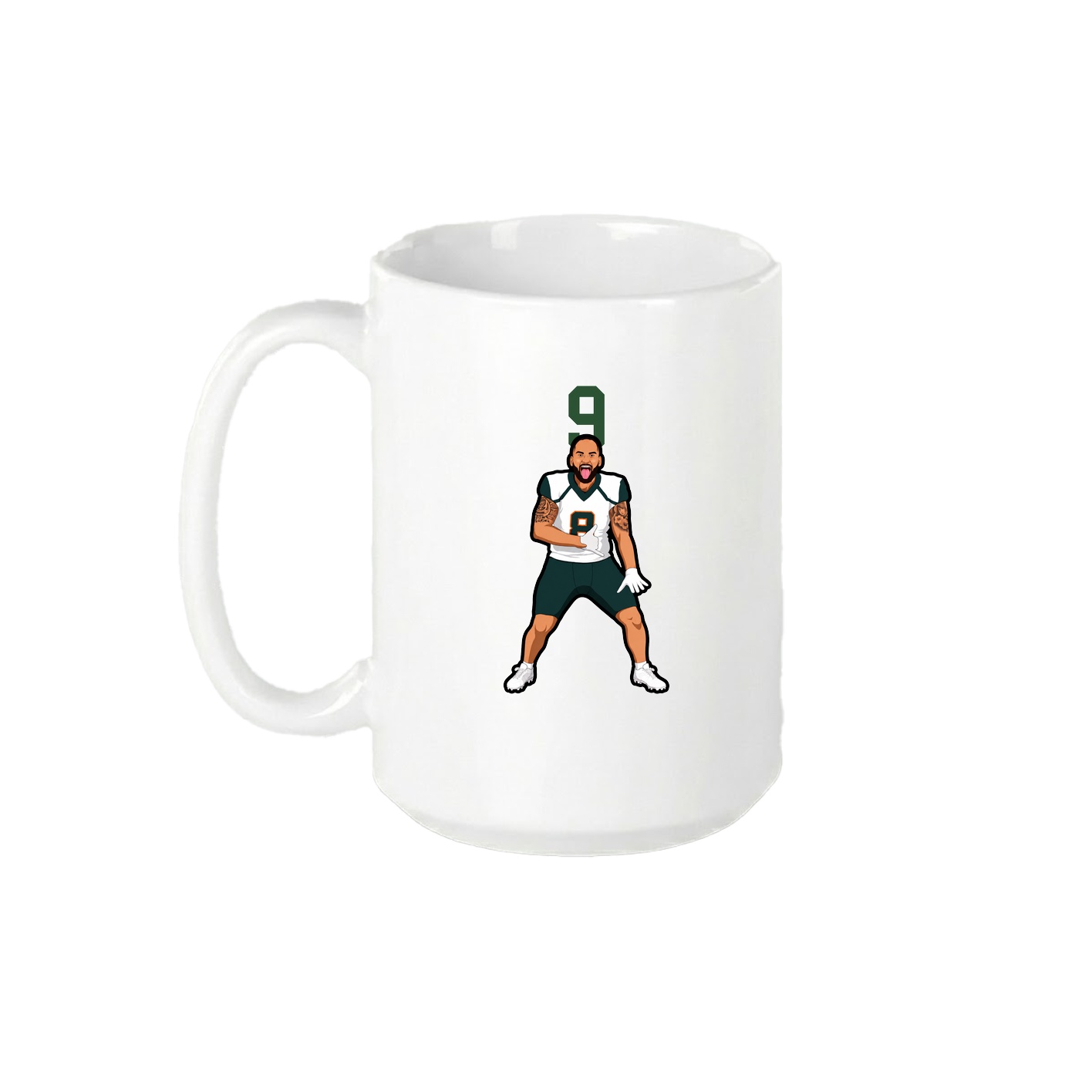 15oz Coffee Mug — Number Top in White