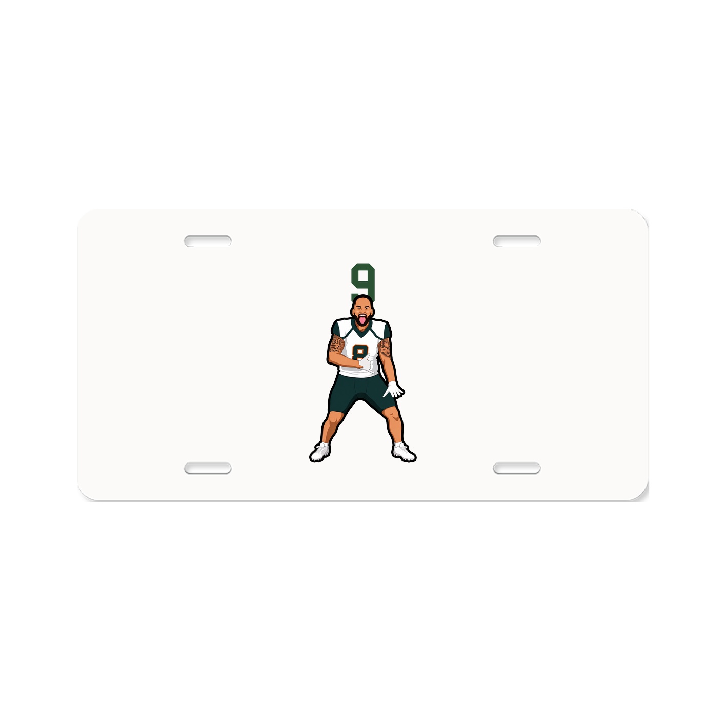 License Plate — Number Top in Classic