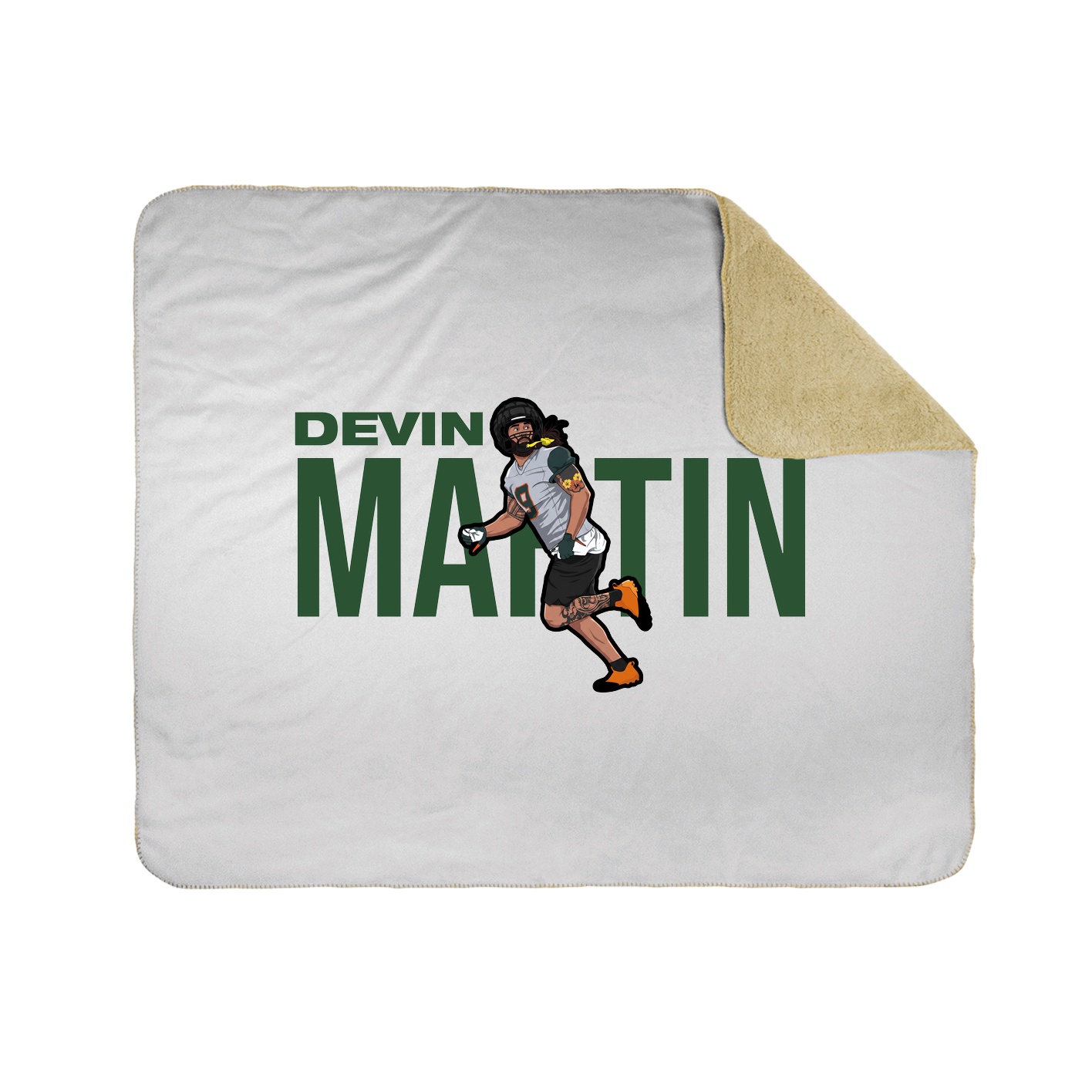 Throw Blanket — Player Name in White