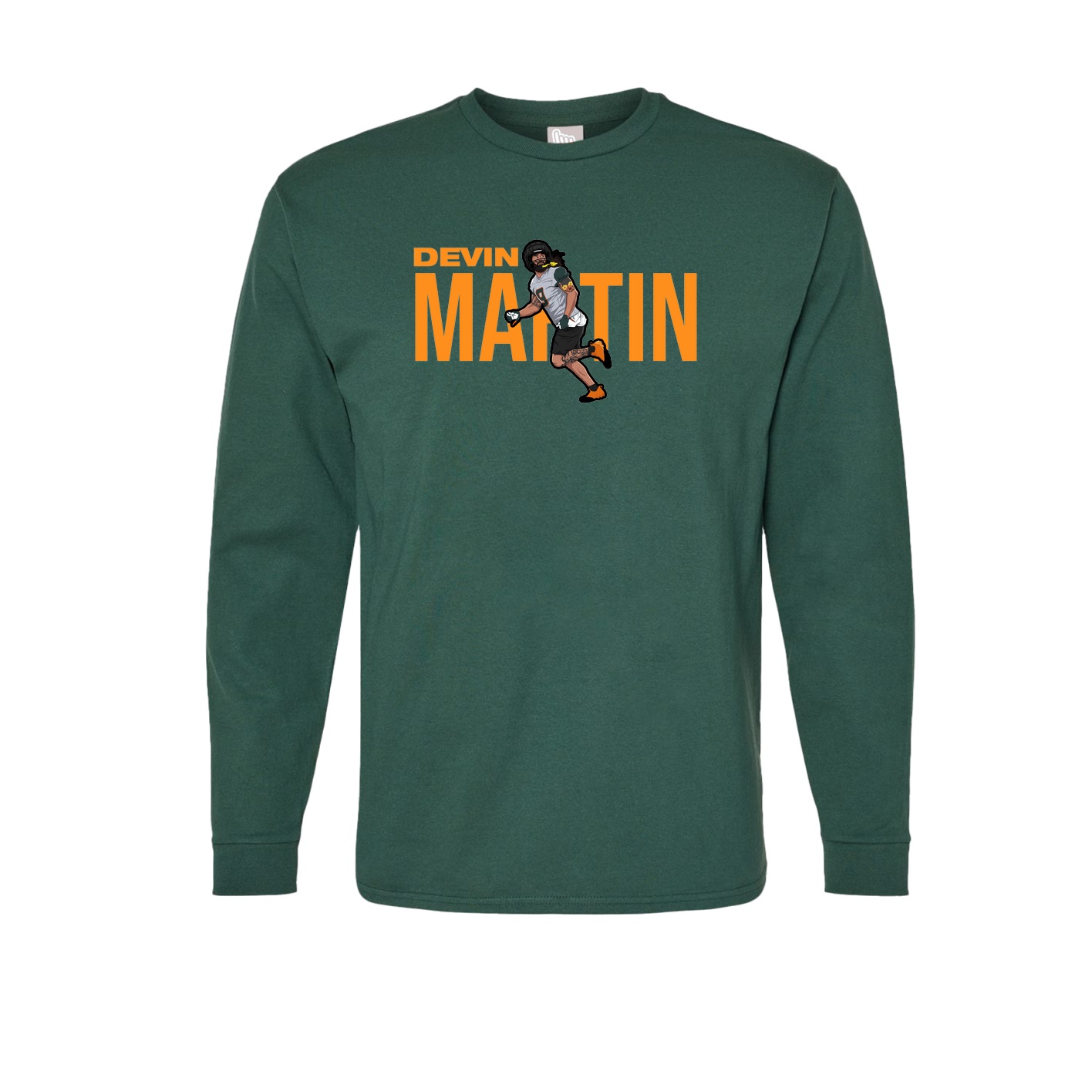 Long Sleeve Tee — Player Name in Green