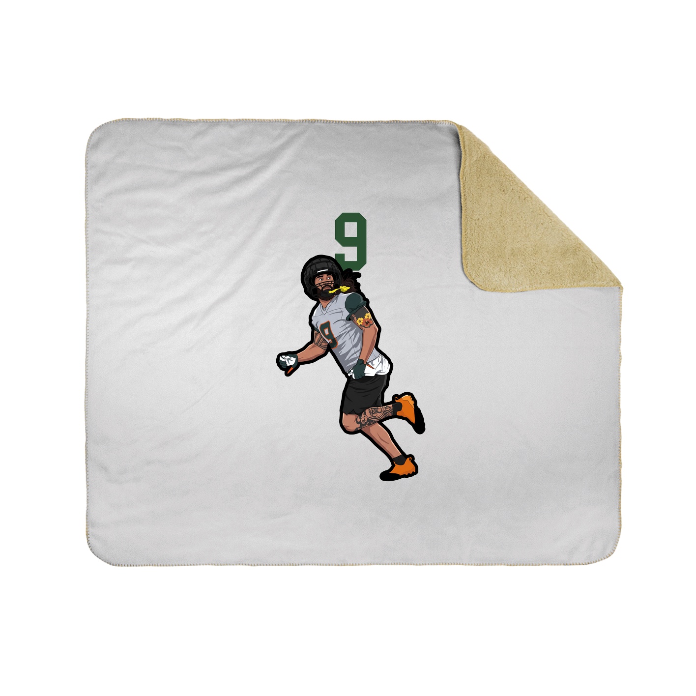 Throw Blanket — Number Top in White