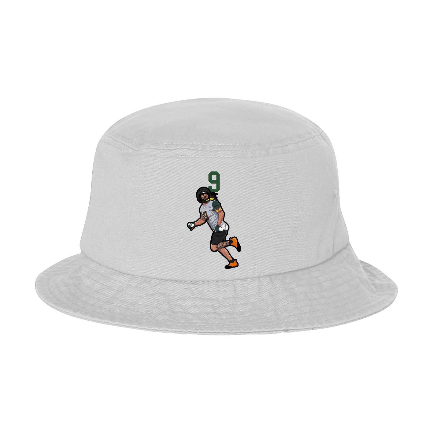 Bucket Cap — Number Top in White