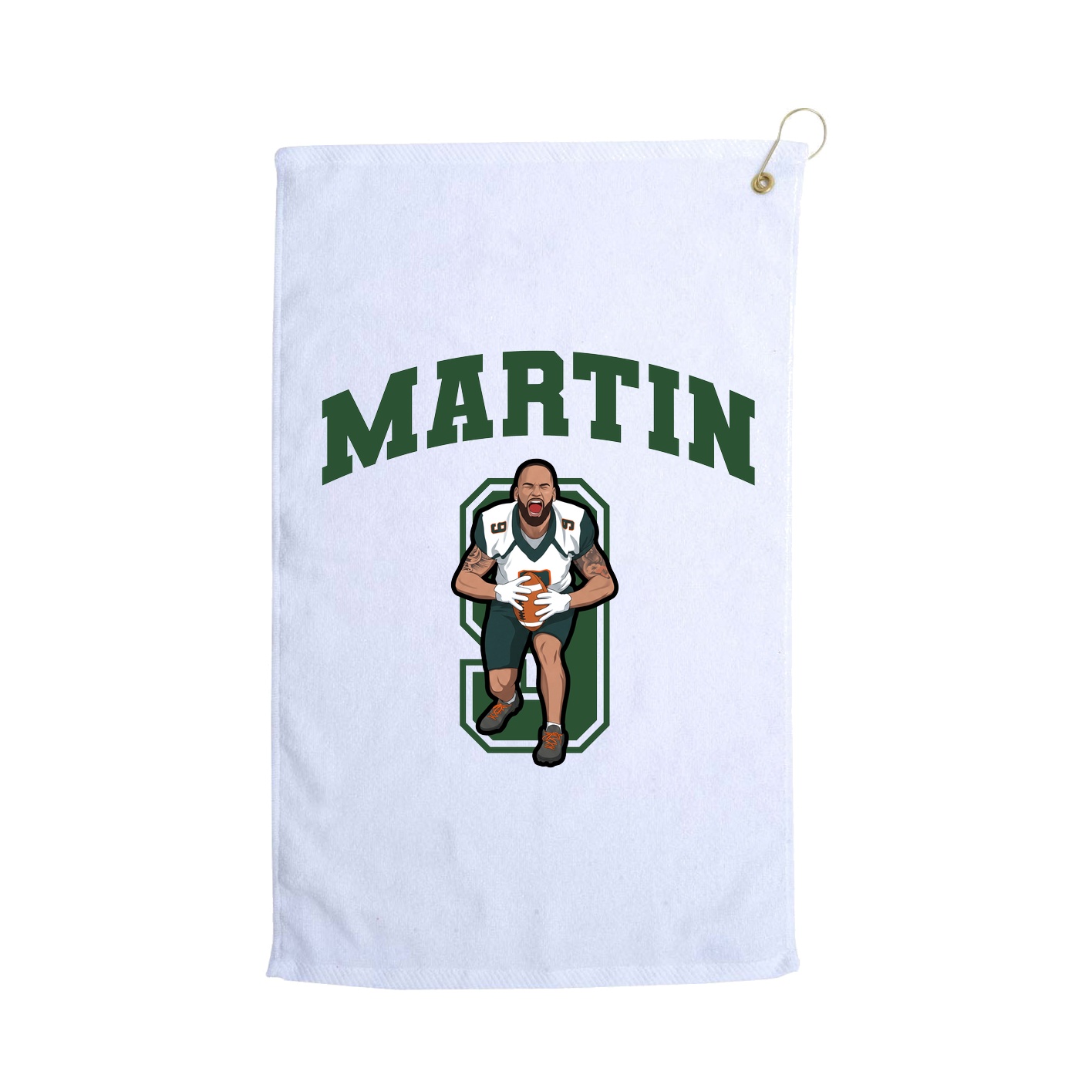 Golf Towel — Number in White