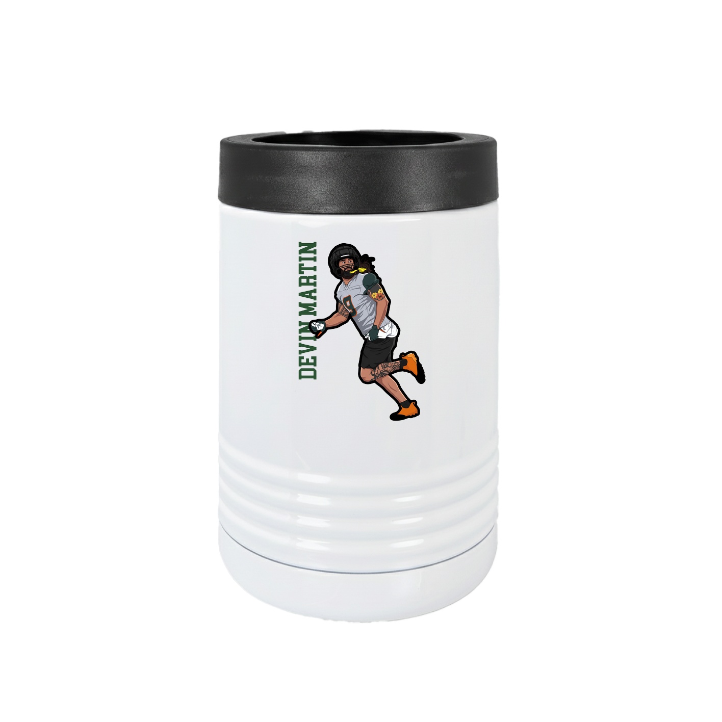 Beverage Holder — Name Vertical in White