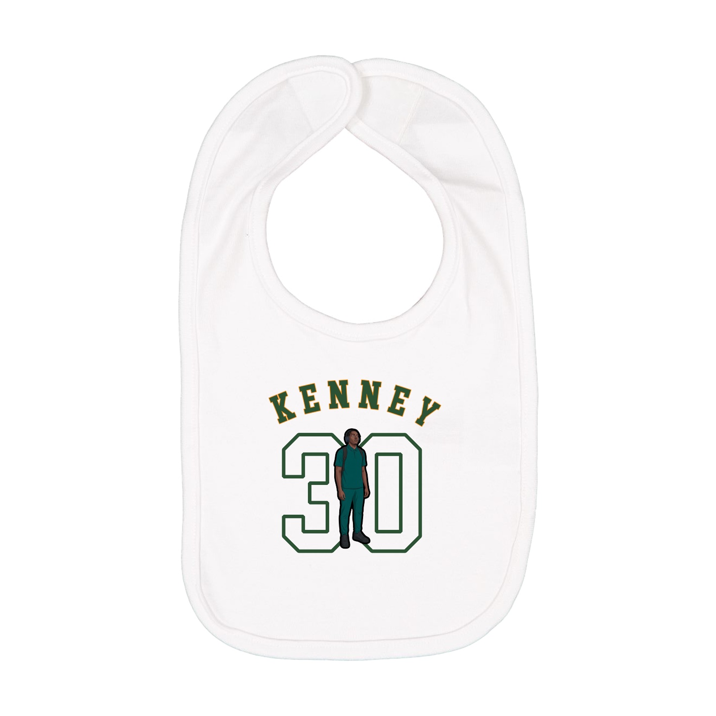 Infant Bib — Shirsey Arch in White