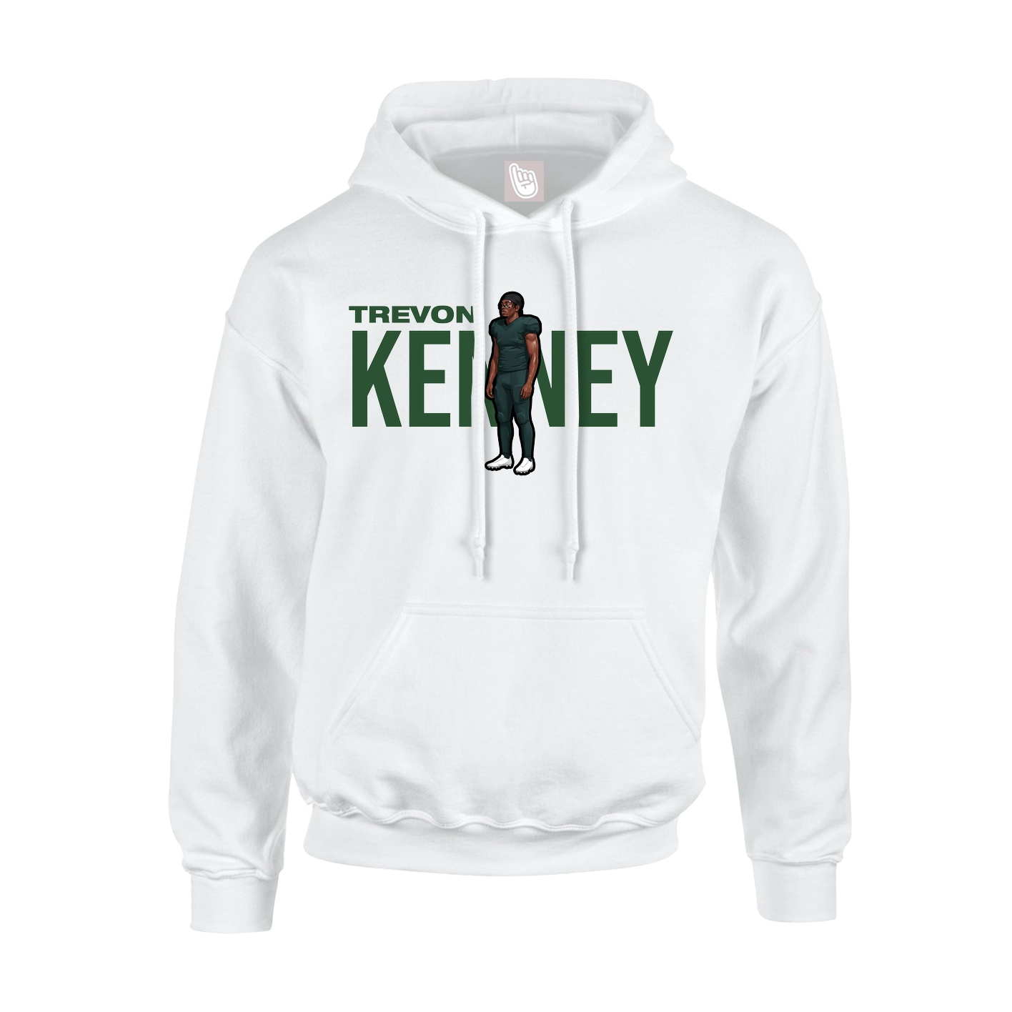 Youth Hoodie — Player Name in White