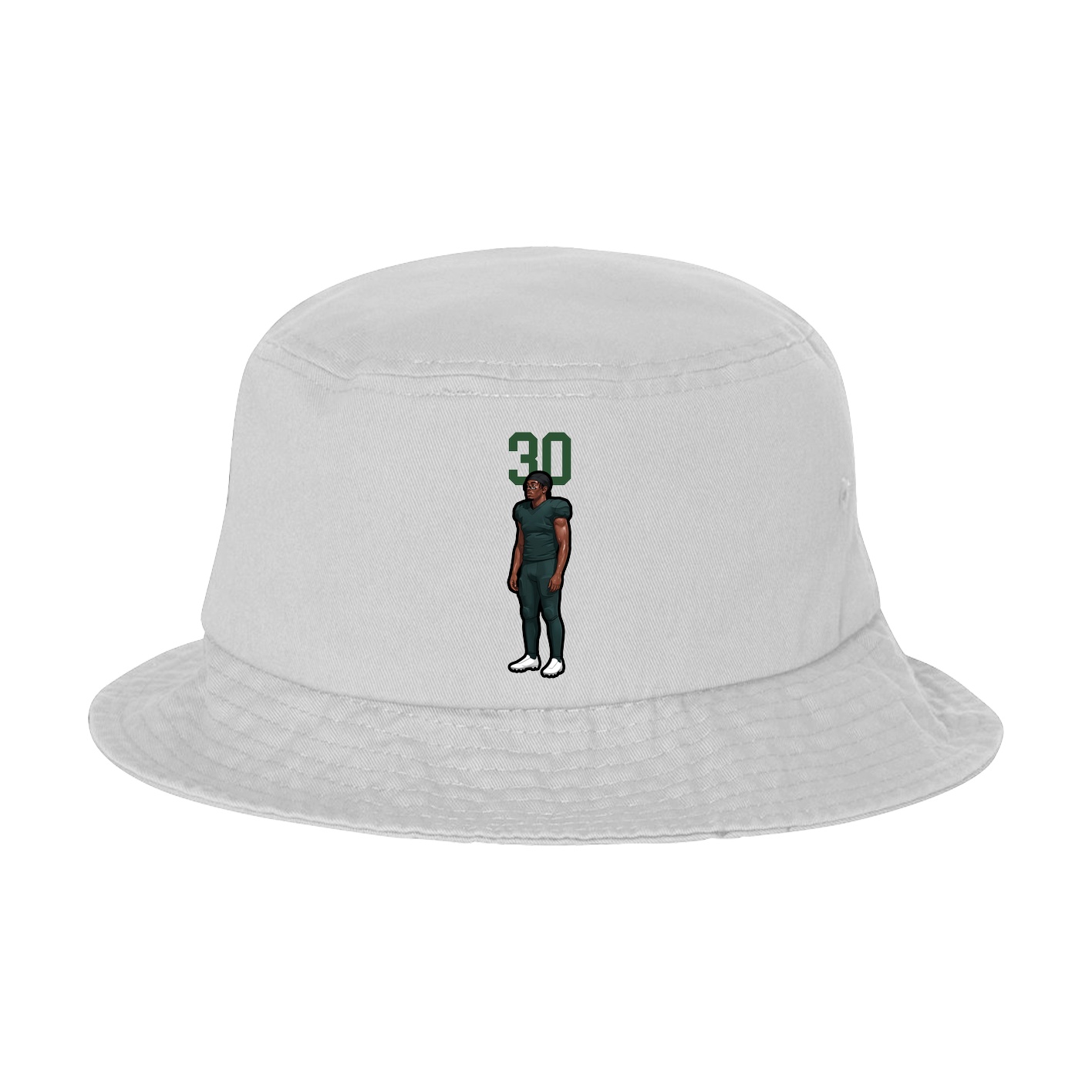 Bucket Cap — Number Top in White