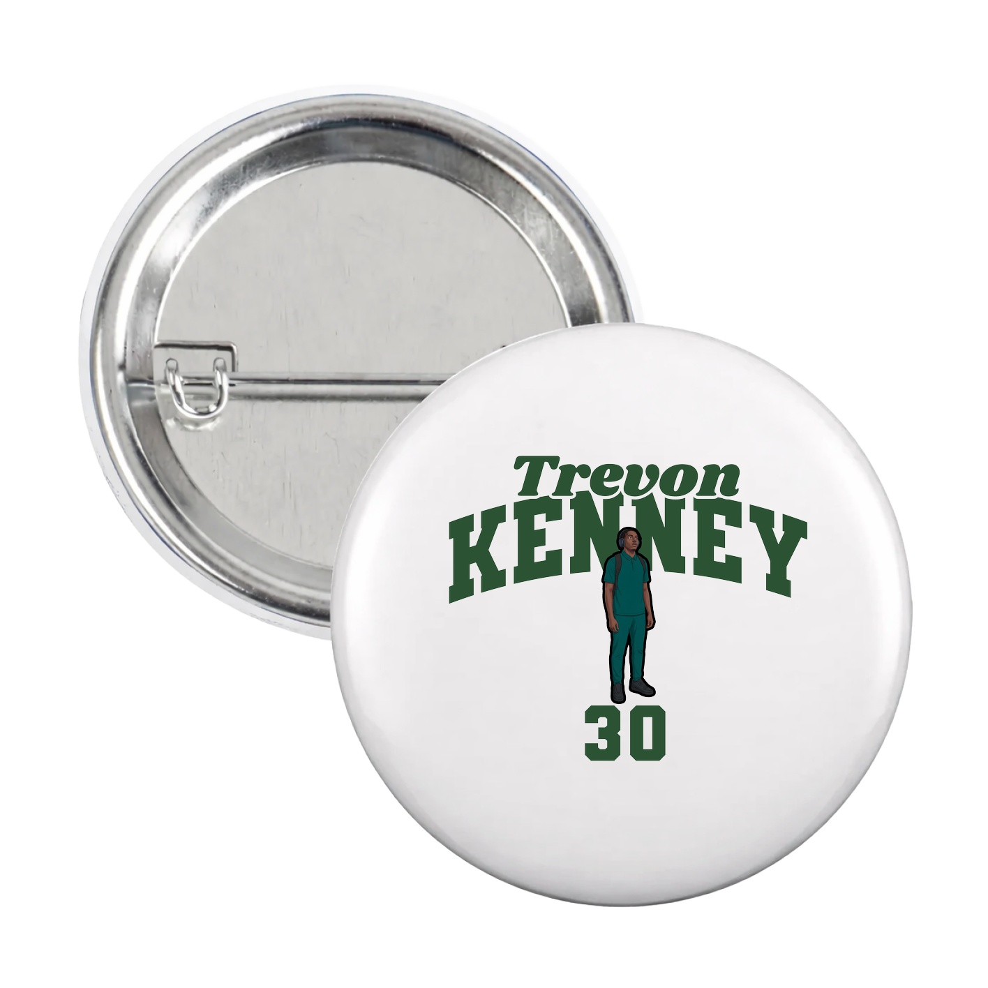 Game Day Button — Signature Arch in White