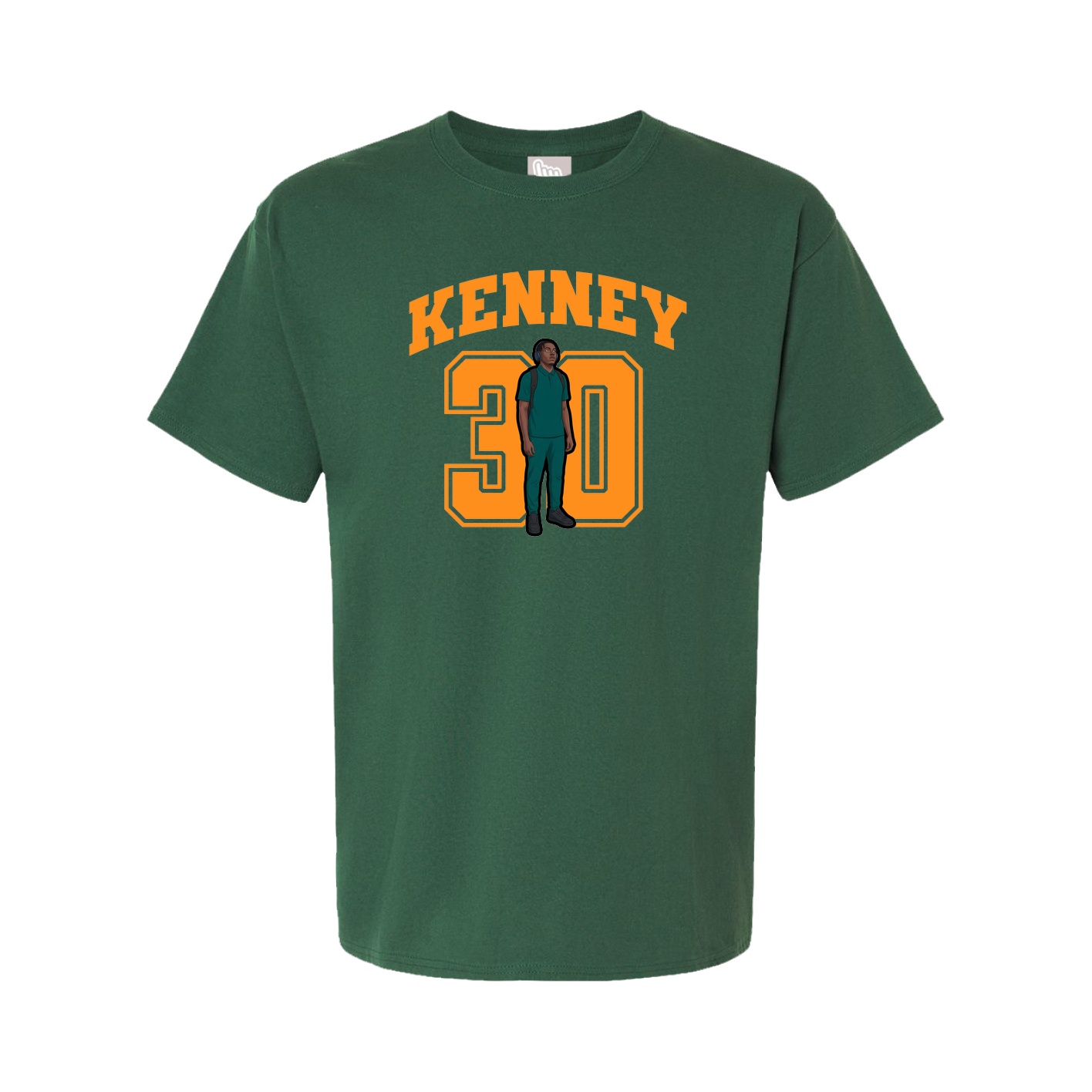 Youth Tee — Number in Green