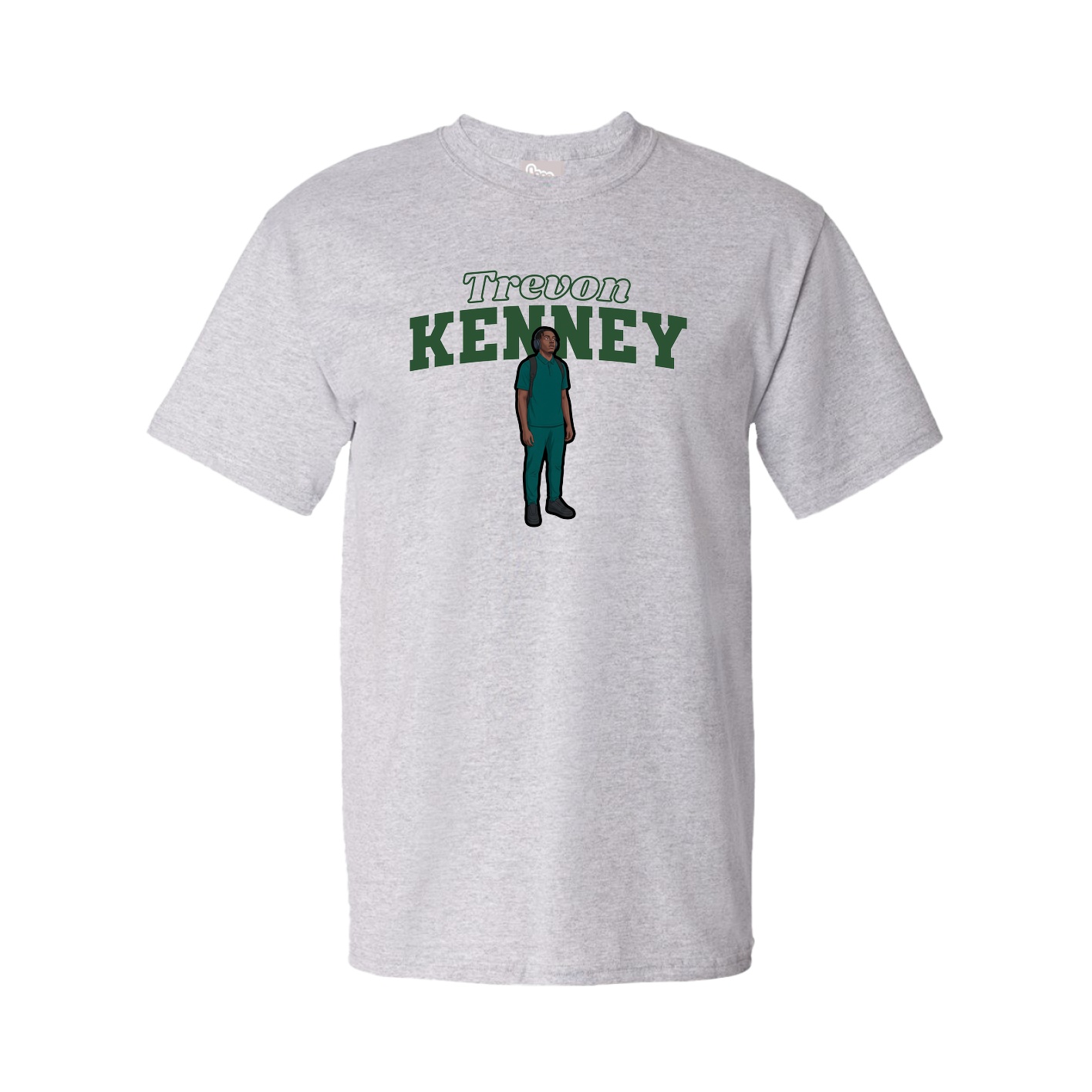 Youth Tee — Name Arch in Grey