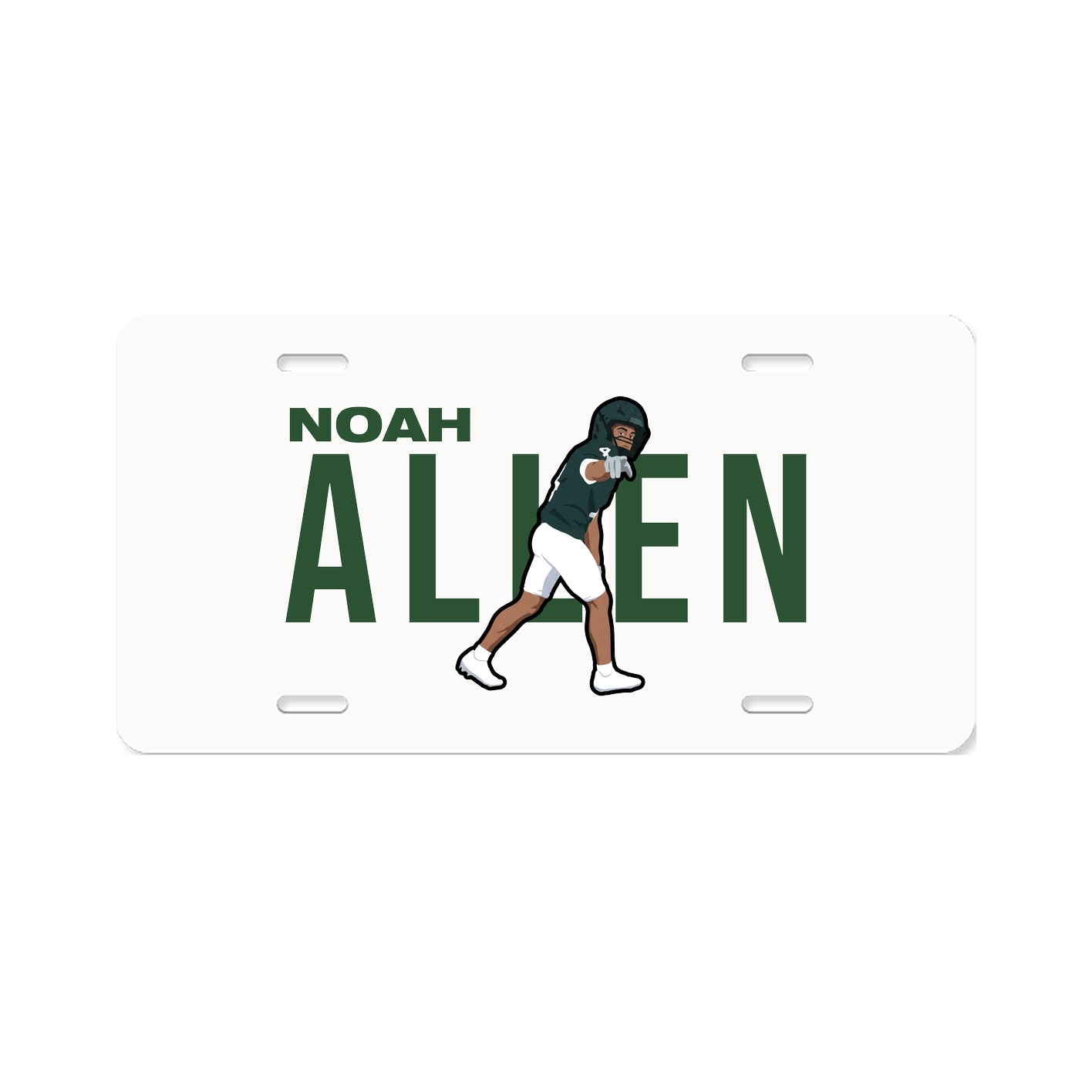 License Plate — Player Name in Classic
