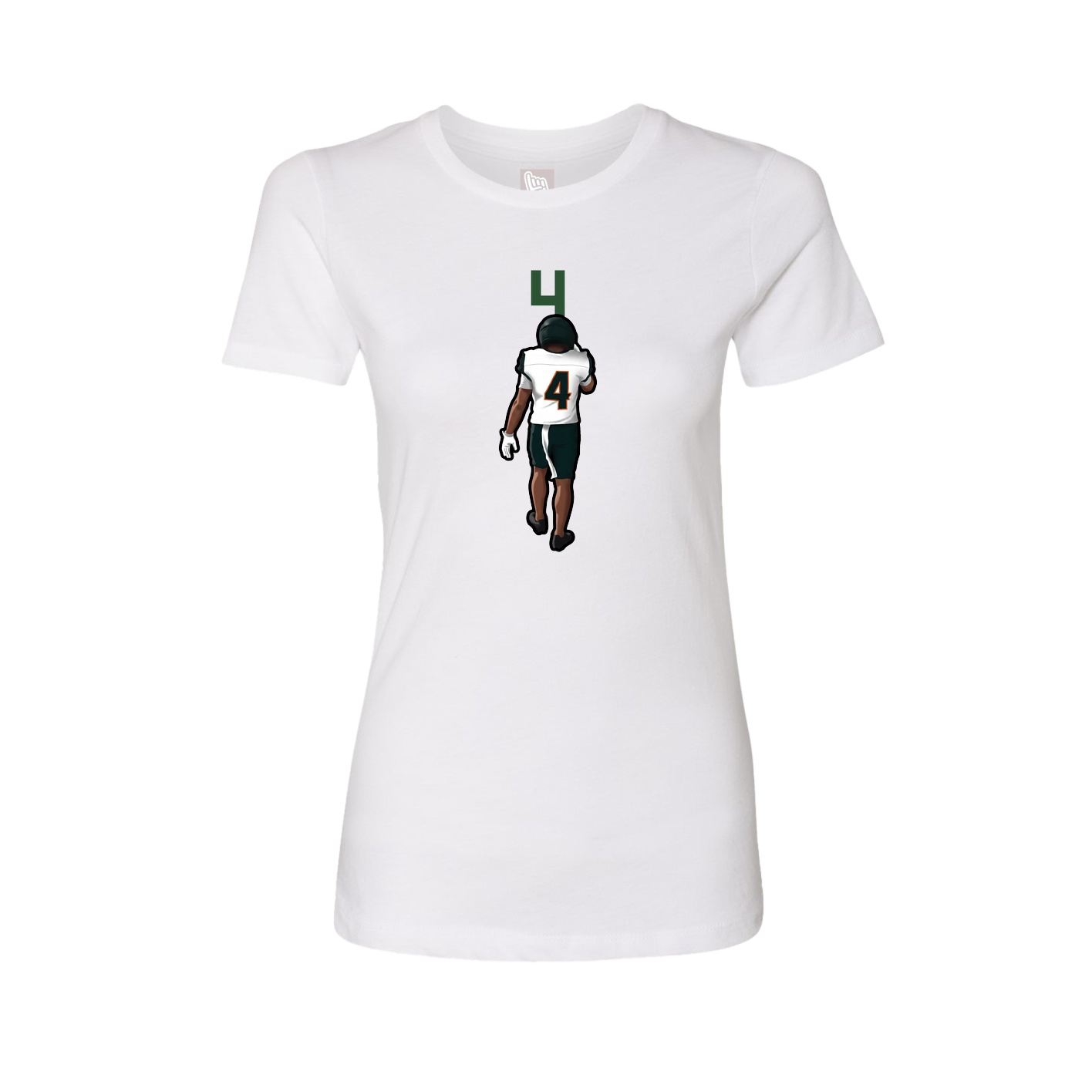 Fitted Women's Tee — Number Top in White
