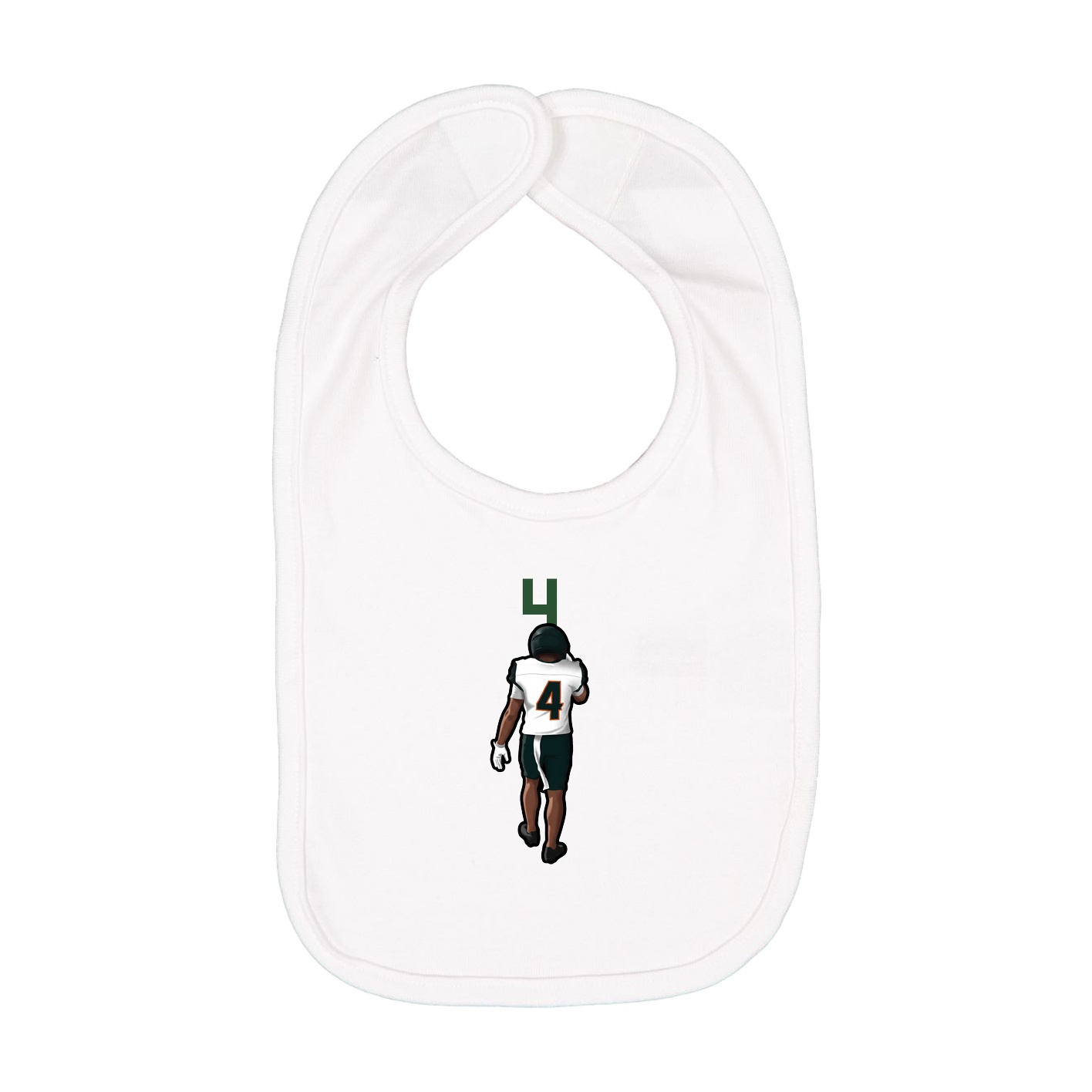 Infant Bib — Number Top in White
