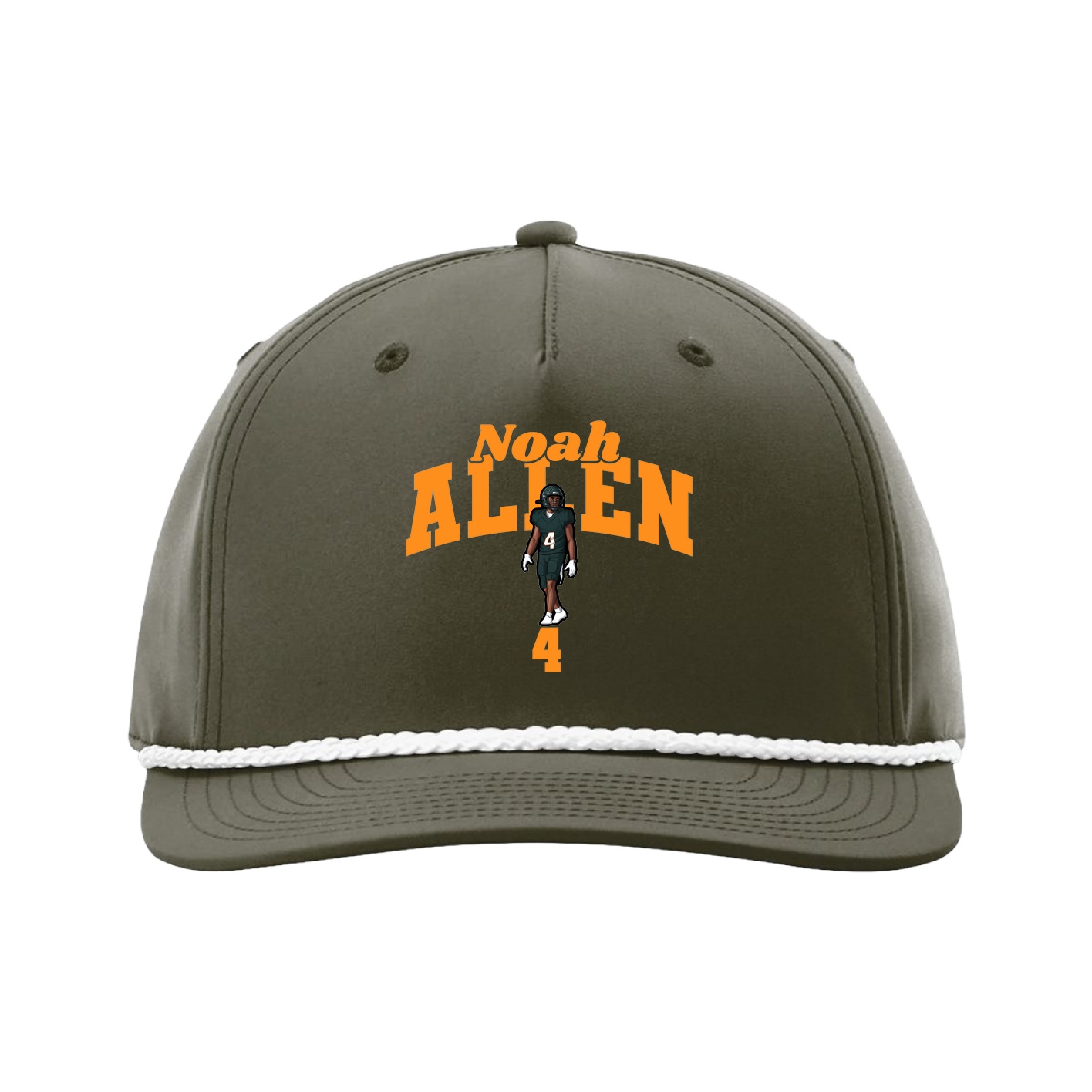 Five-Panel Classic Rope Cap — Signature Arch in Green