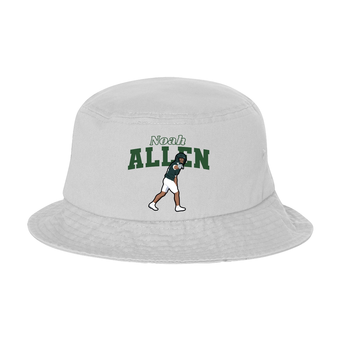 Bucket Cap — Name Arch in White