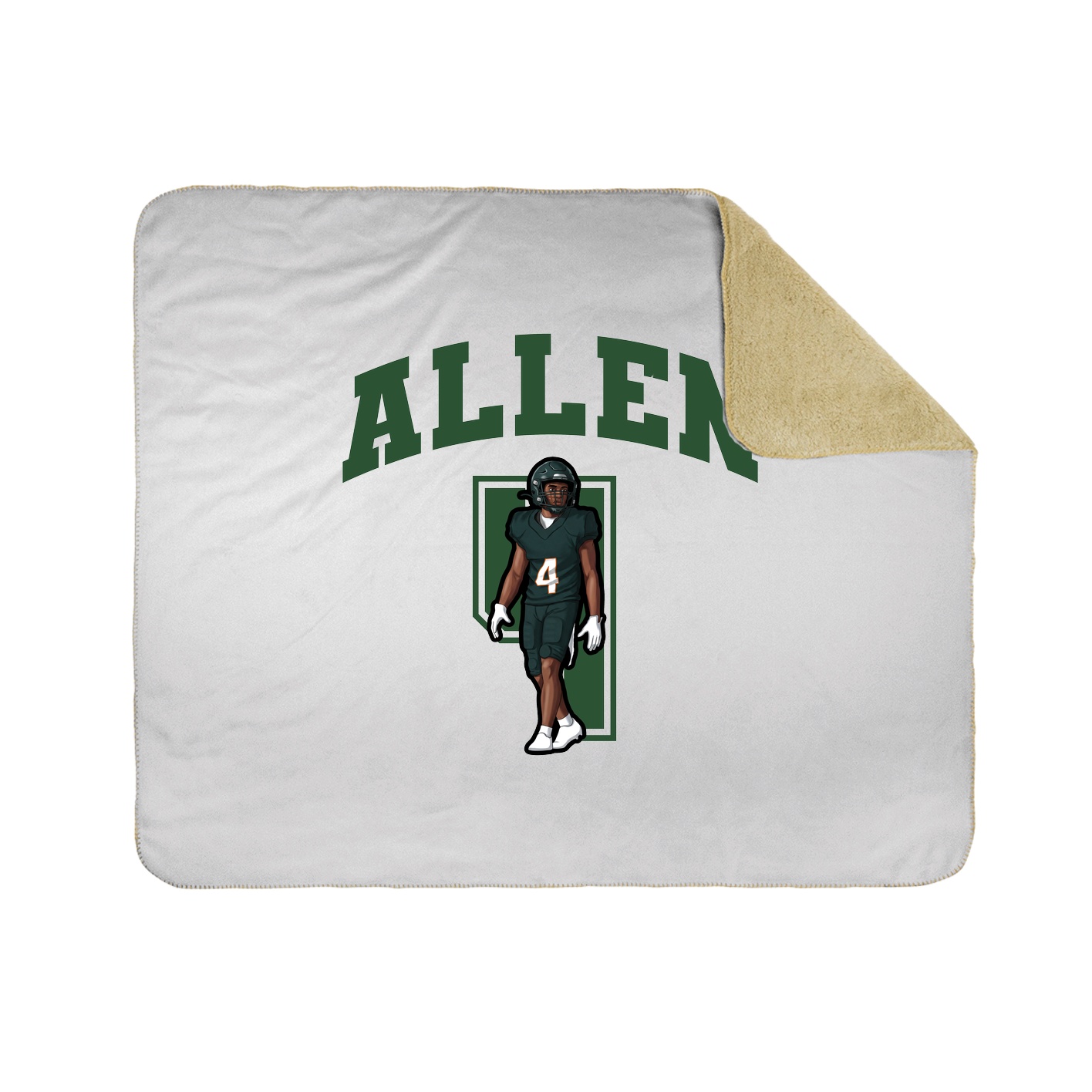 Throw Blanket — Number in White