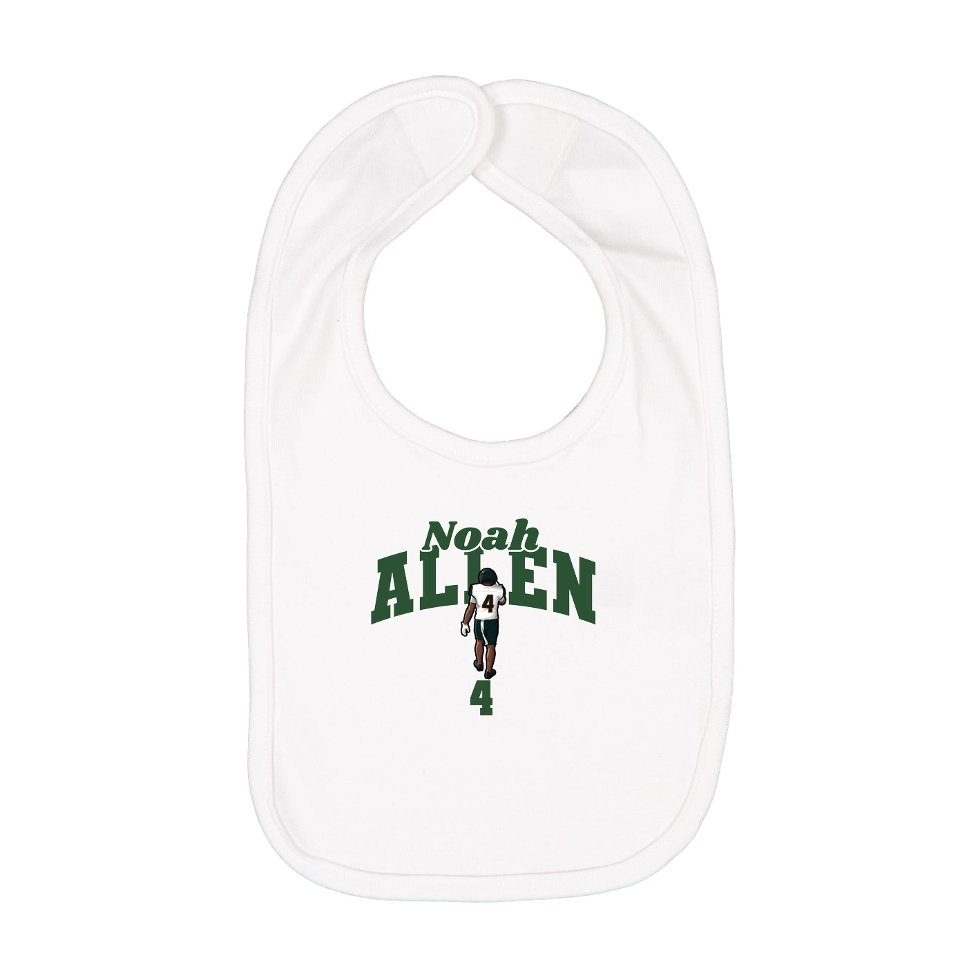 Infant Bib — Signature Arch in White