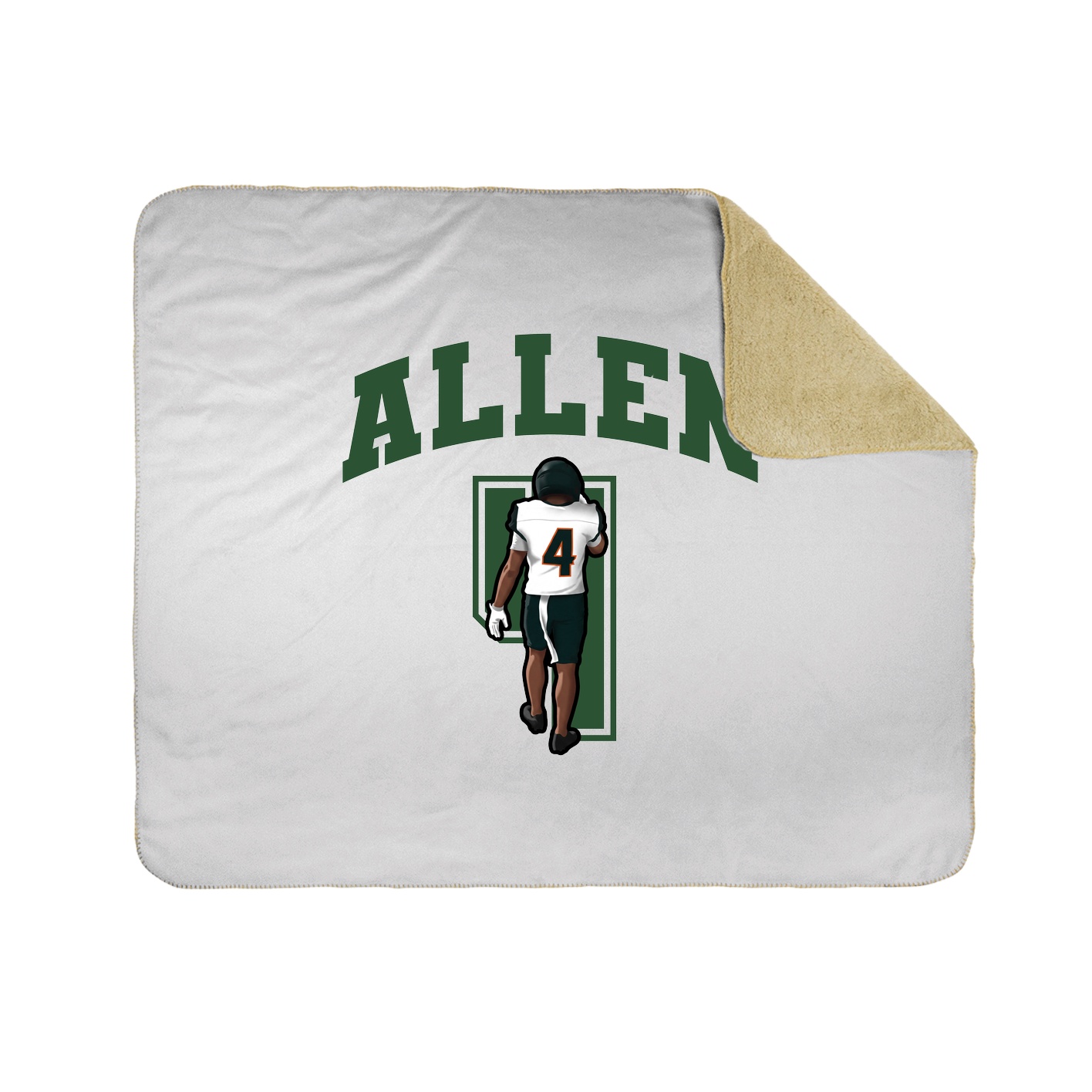Throw Blanket — Number in White