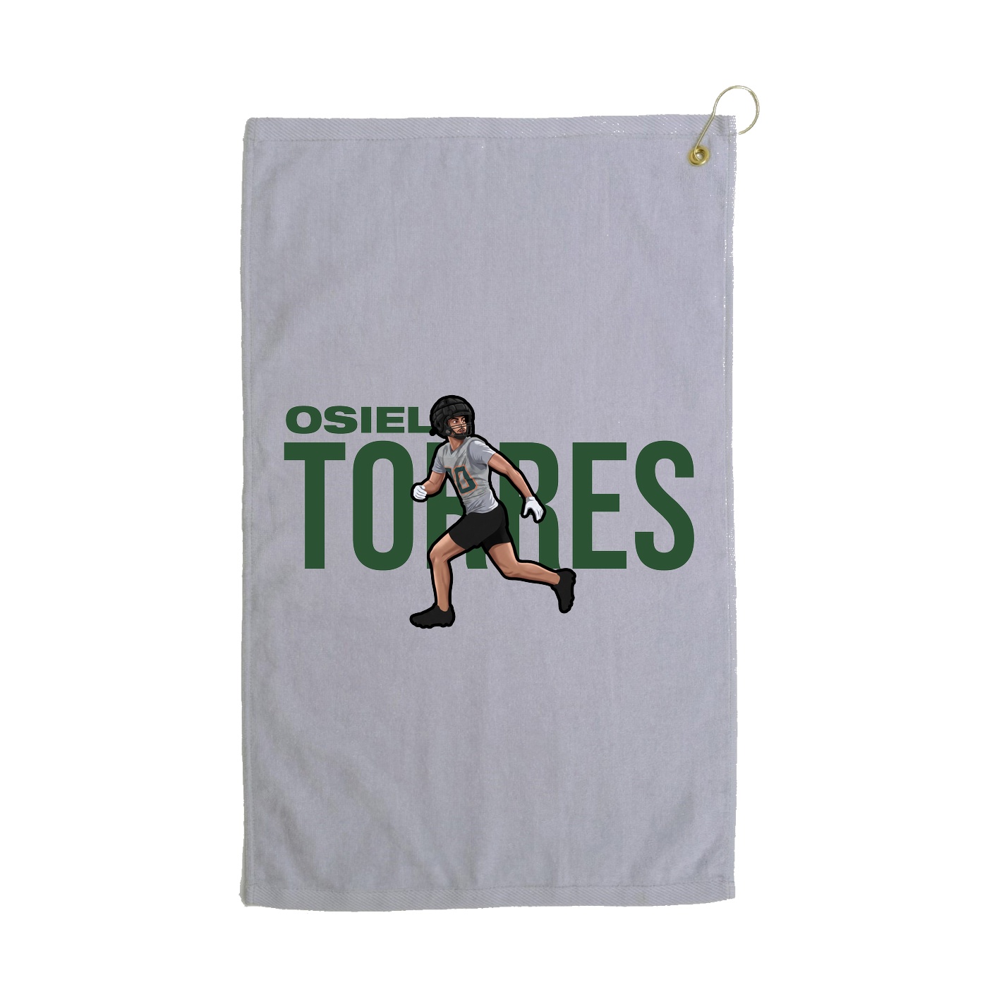 Golf Towel — Player Name in Grey