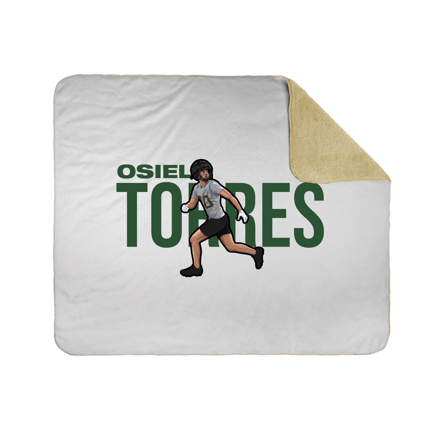 Throw Blanket — Player Name in White