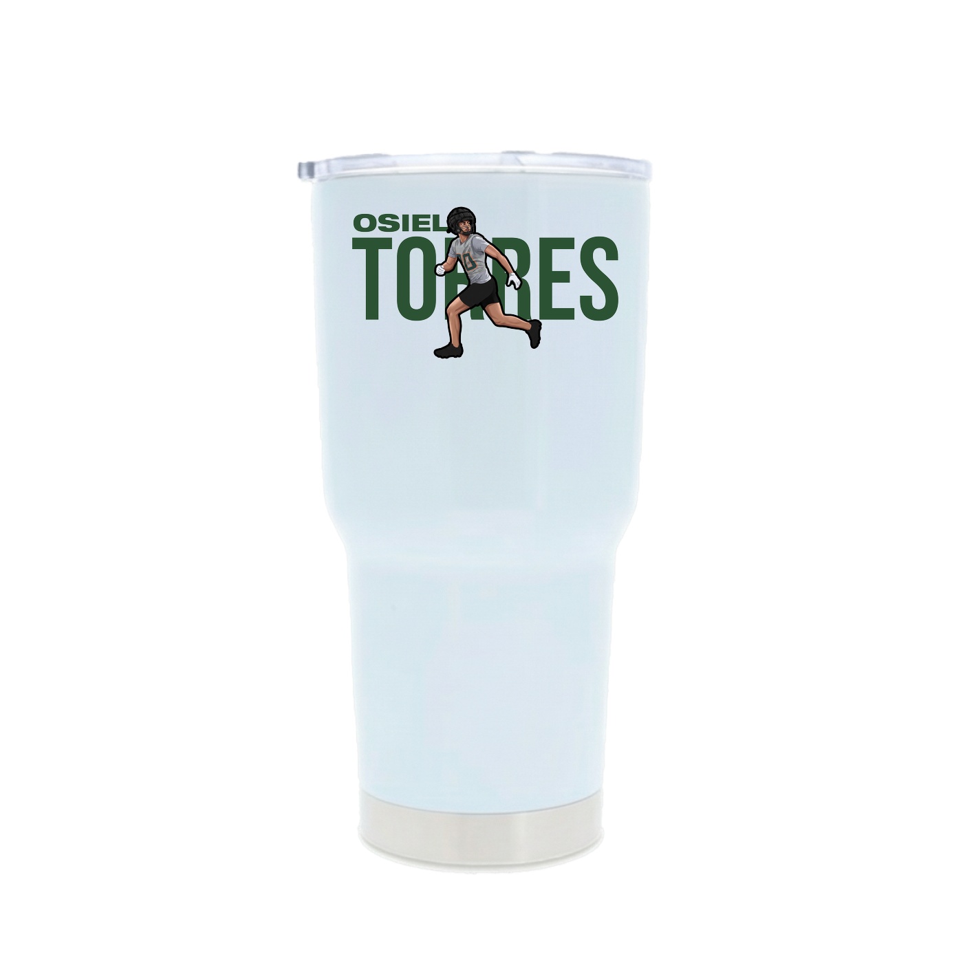 30oz Stainless Steel Tumbler — Player Name in White