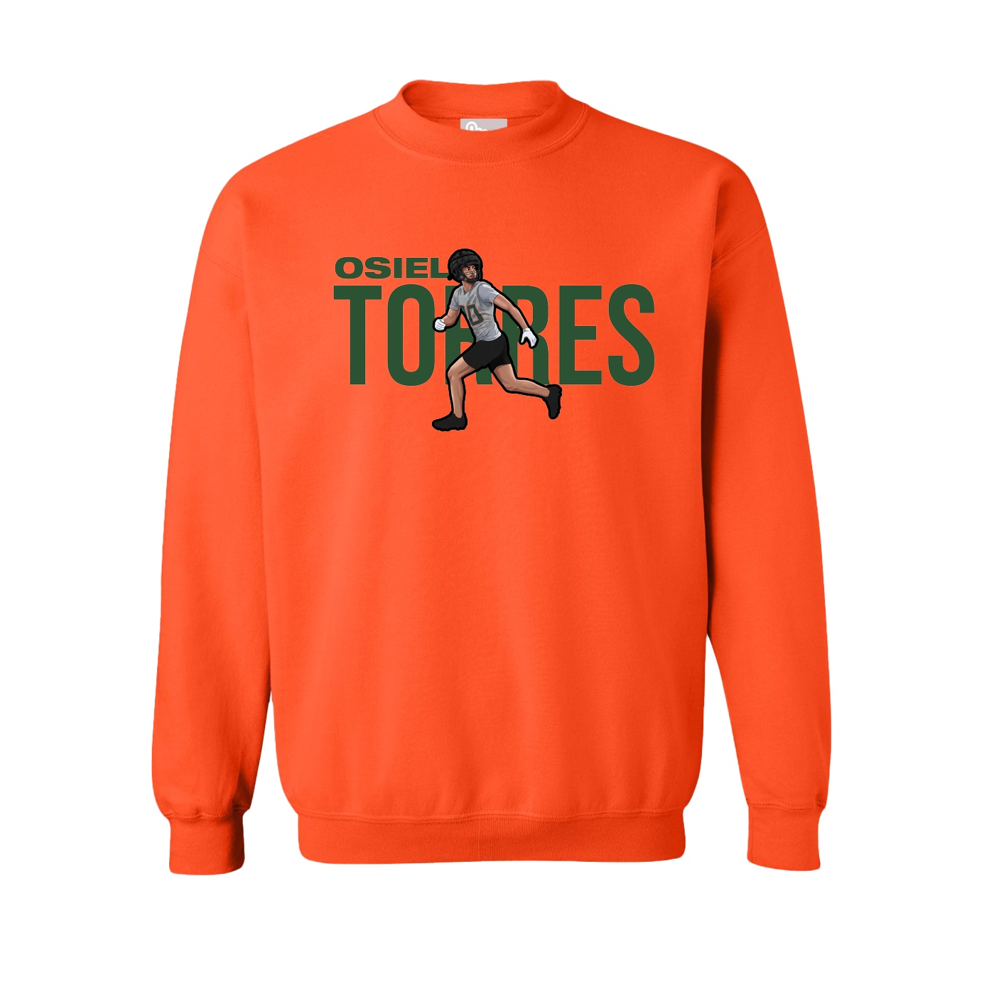 Fleece Crew — Player Name in Orange
